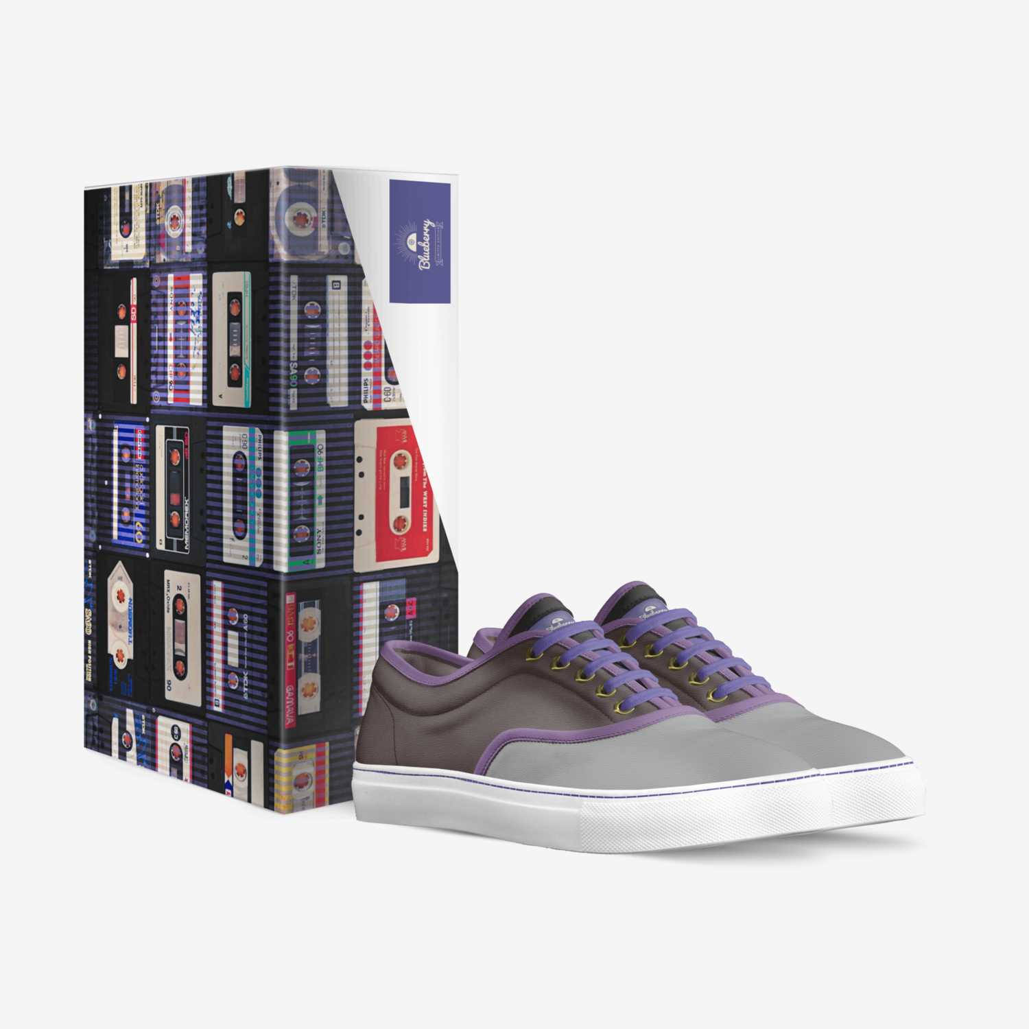 Blueberry  custom made in Italy shoes by Naledi Mthethwa | Box view
