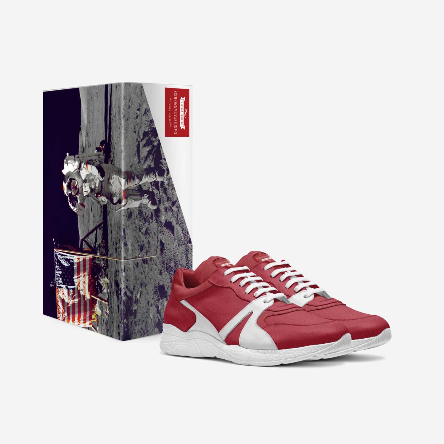 Dario G'Atanno Red custom made in Italy shoes by Darel Wesley | Box view