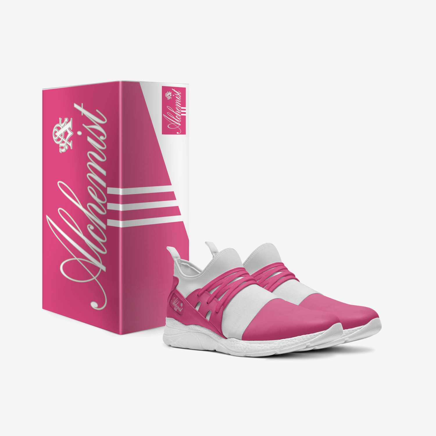Pink Print 4 custom made in Italy shoes by Urban Alchemist Clothing | Box view