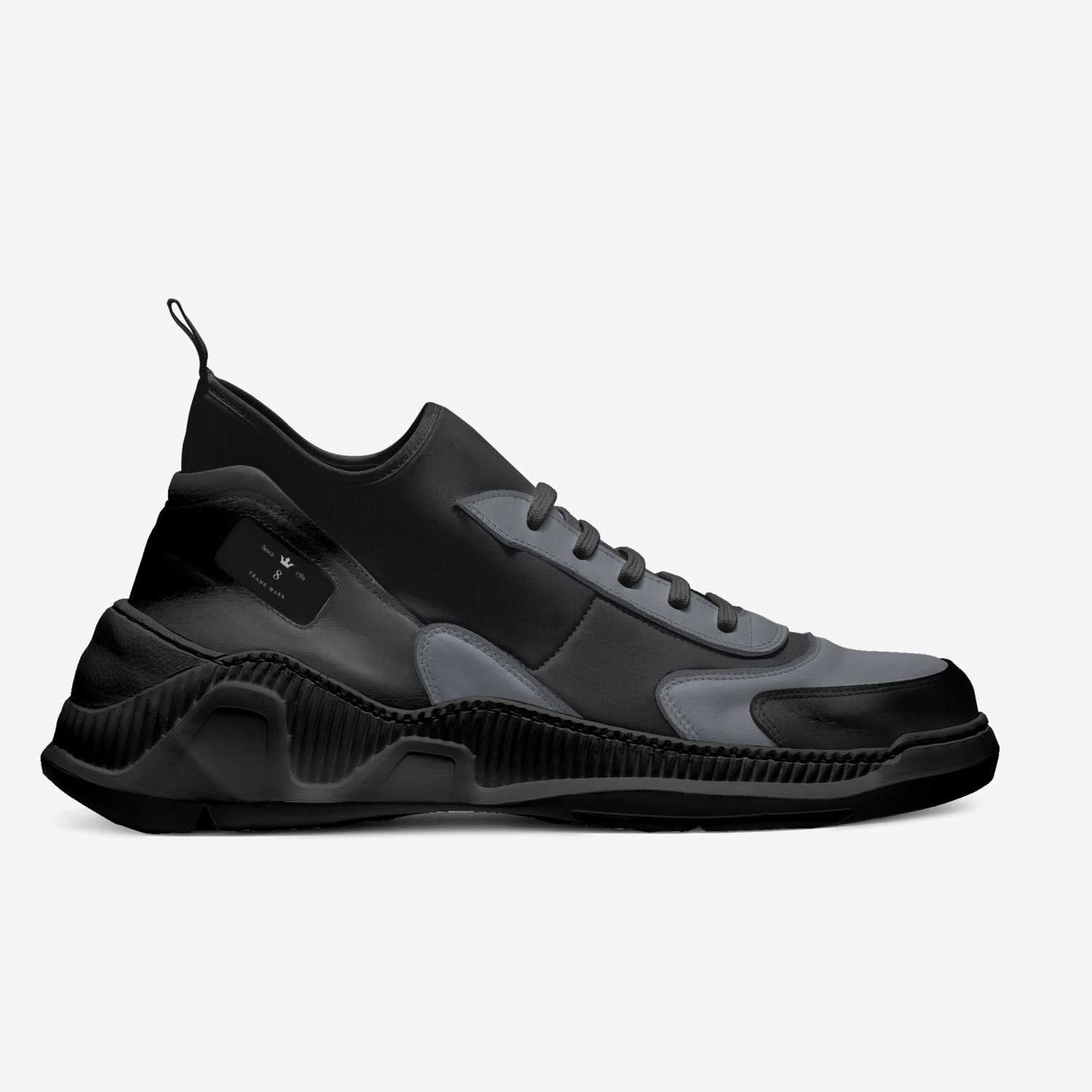 V-2S "Black Tide" custom made in Italy shoes by King David Smith Ii | Side view