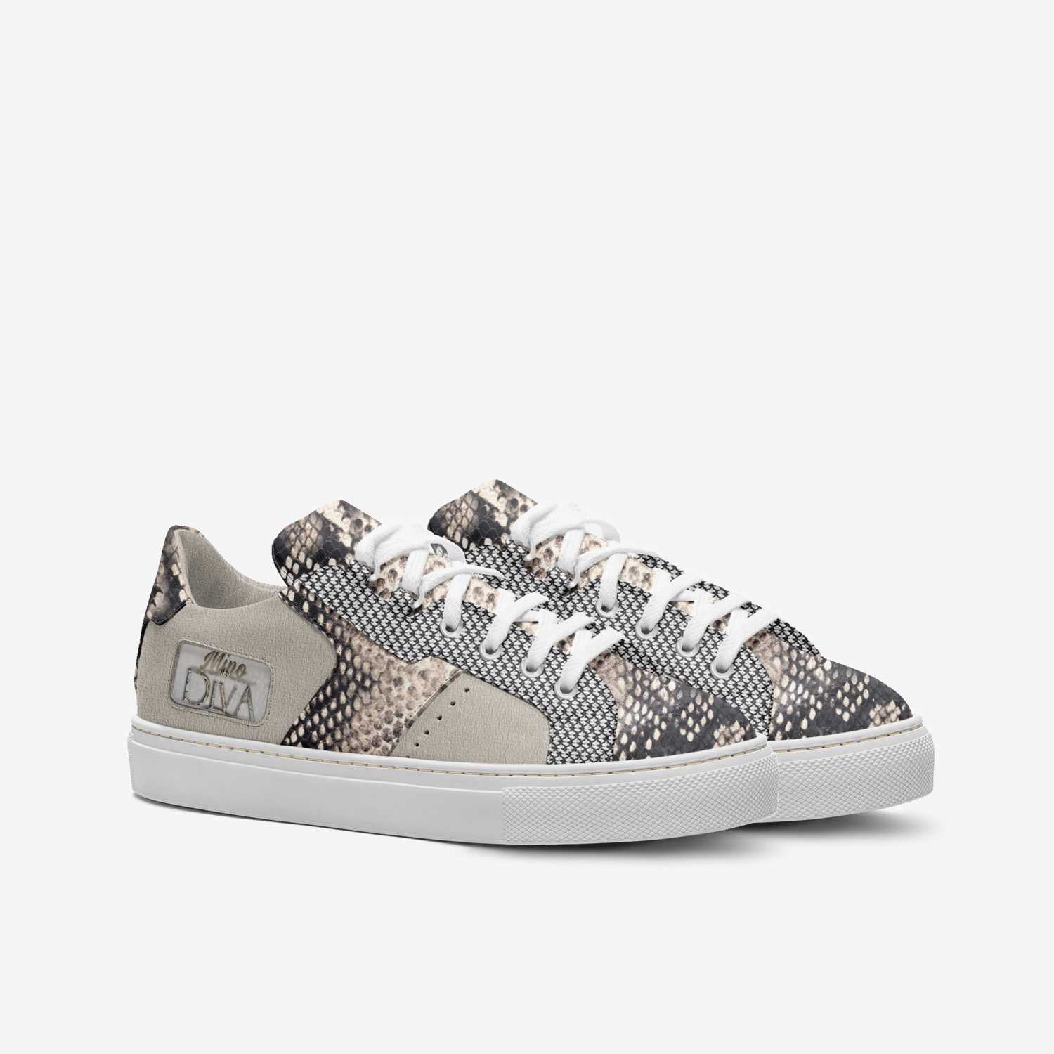 Mino Diva custom made in Italy shoes by Hollywood Canvas | Double view