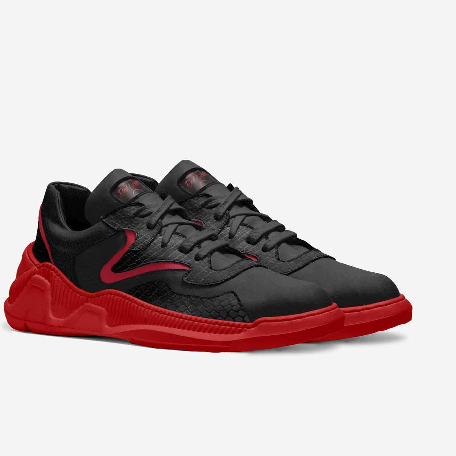 RED LIGHTS custom made in Italy shoes by Andr'E Atkinson | Double view