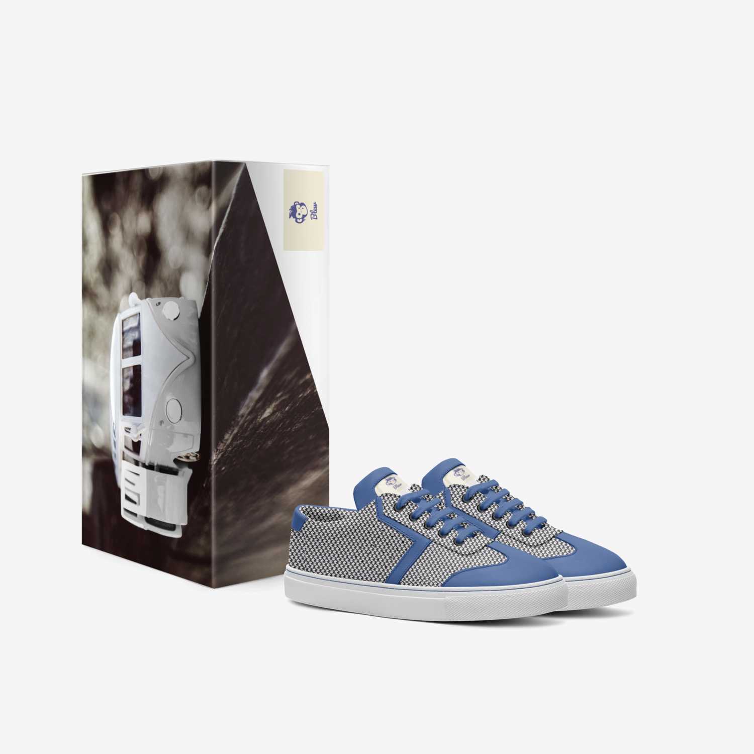 Blew custom made in Italy shoes by Ariyah Smith | Box view