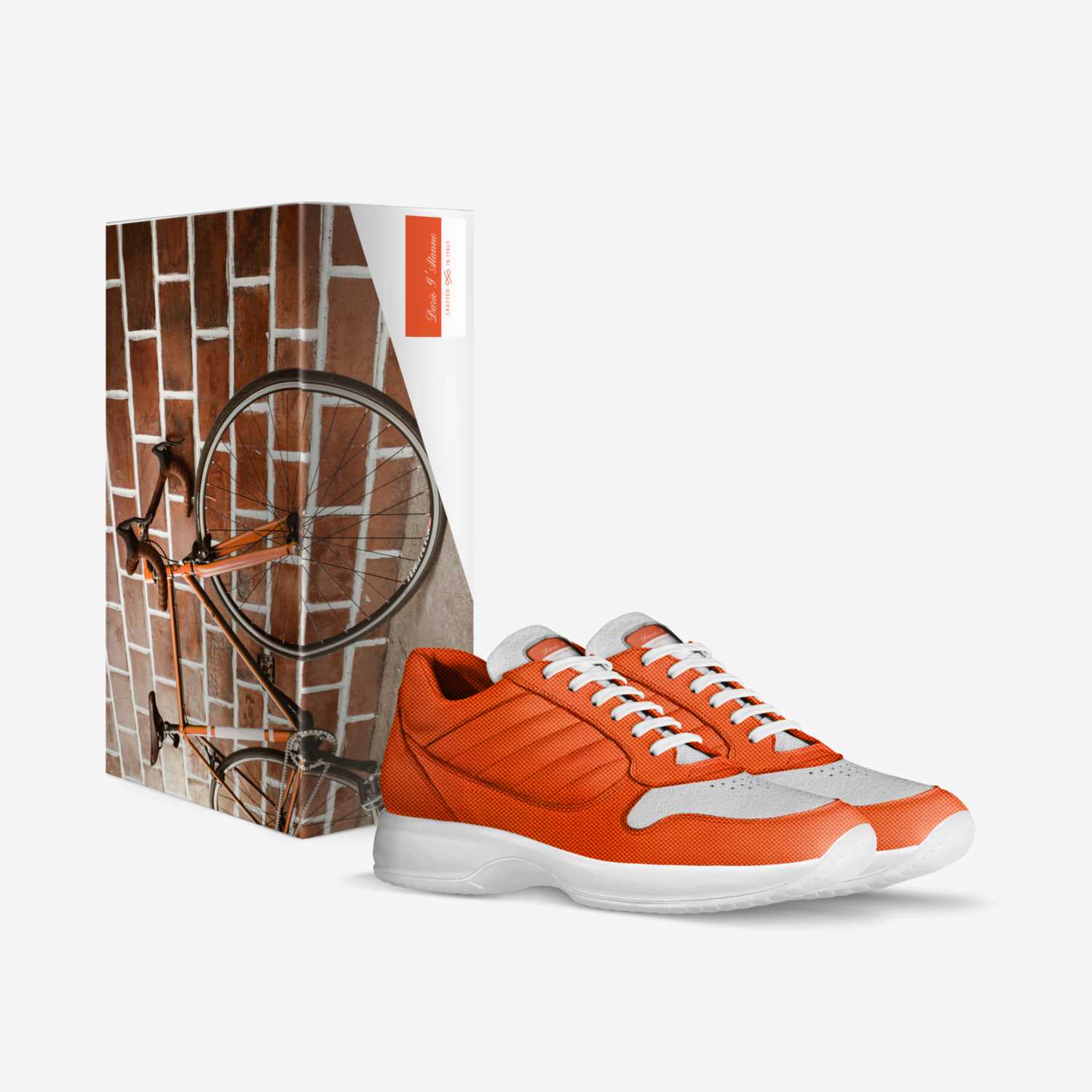 Dario Orange Crush custom made in Italy shoes by Darel Wesley | Box view