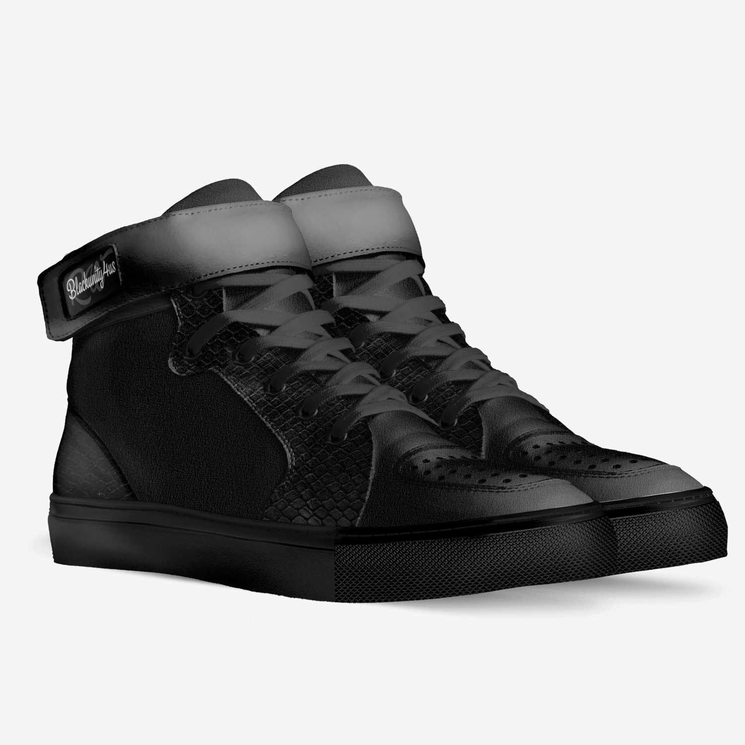 DarkNight custom made in Italy shoes by Raymond Wailes | Double view