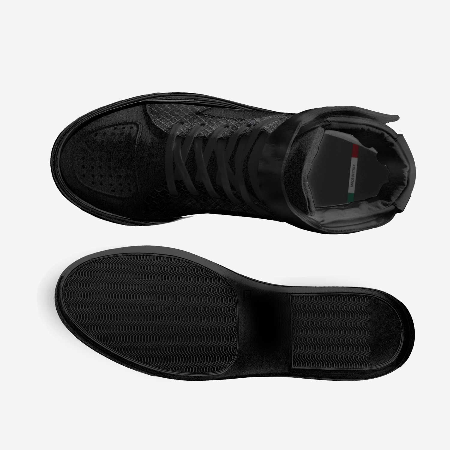 DarkNight custom made in Italy shoes by Raymond Wailes | Top view