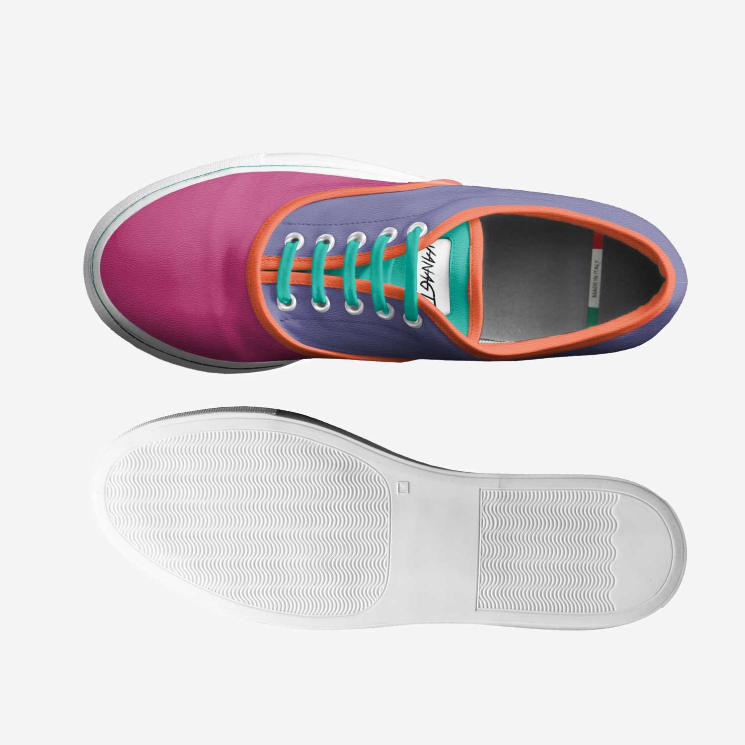 COLOUR YOUR NIGHTSHIFT custom made in Italy shoes by Marjolijn van Agt | Top view