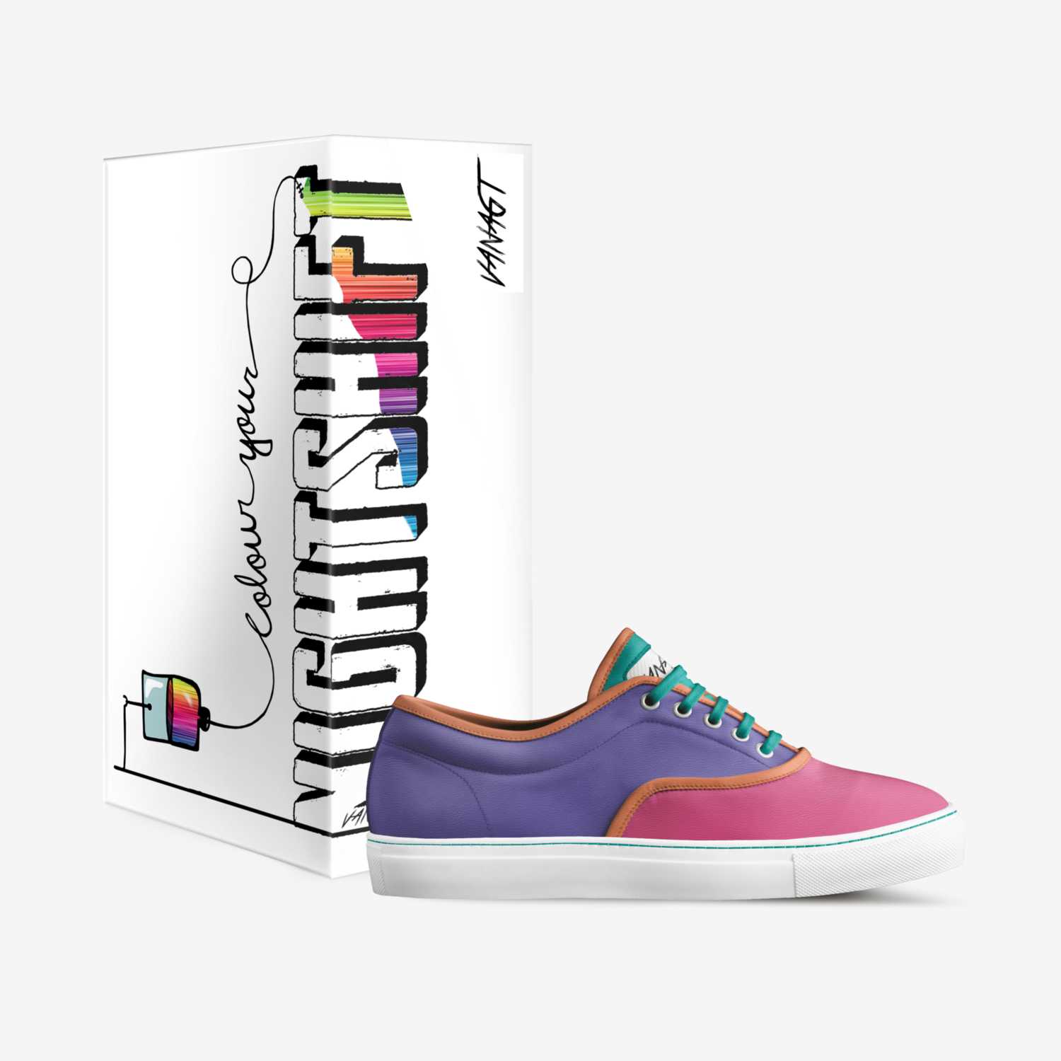 COLOUR YOUR NIGHTSHIFT custom made in Italy shoes by Marjolijn van Agt | Box view