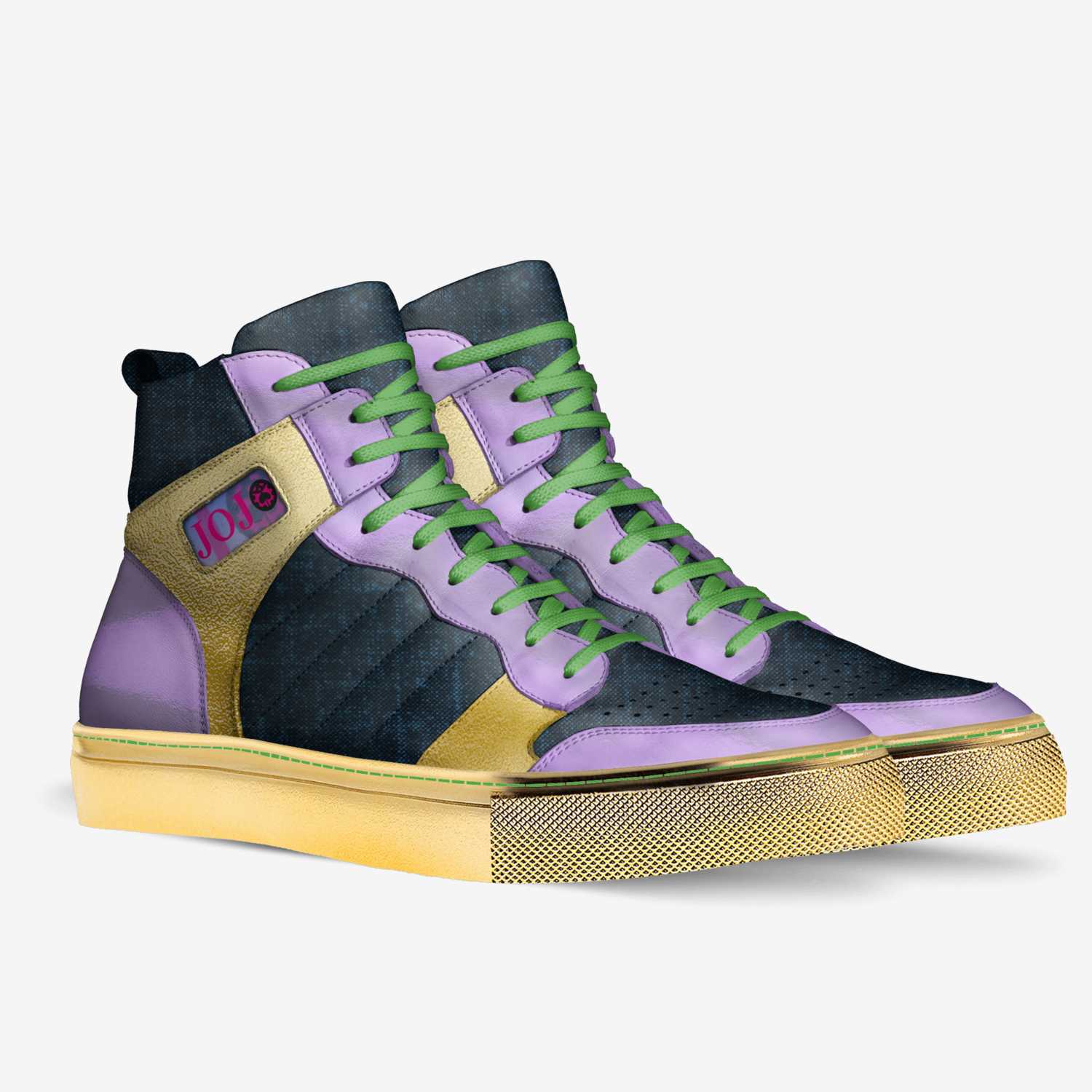 Giorno Giovanna custom made in Italy shoes by Shawn Mcnair | Double view