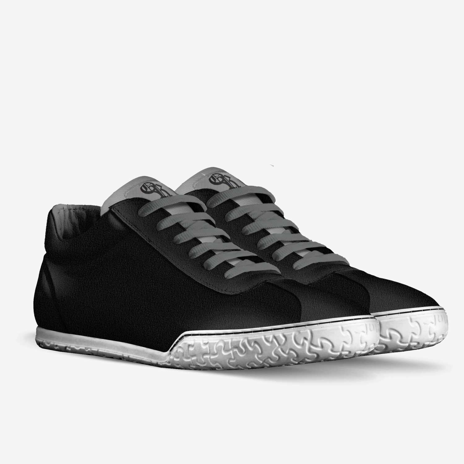 OR I Canvas Black custom made in Italy shoes by Oscar Raphael | Double view