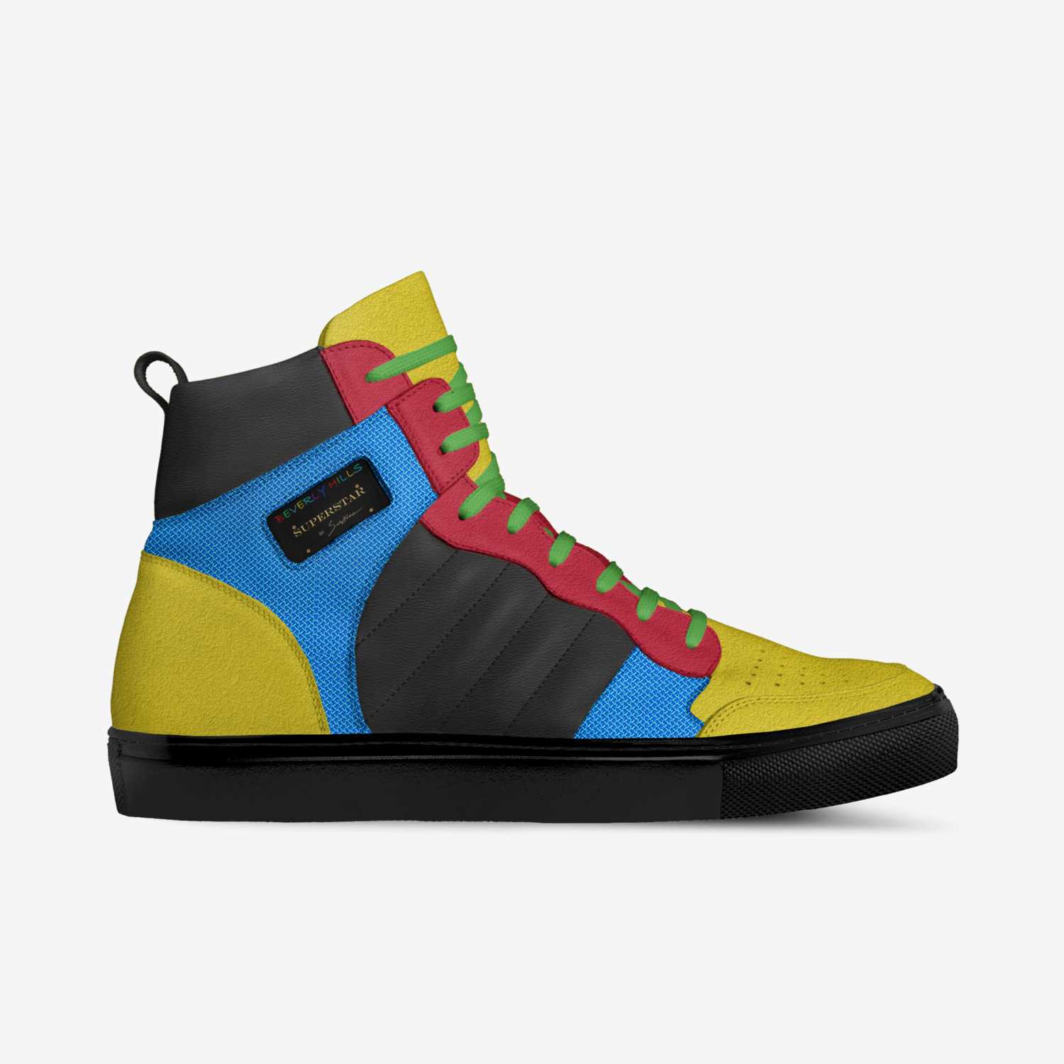 Rodeo High Tops custom made in Italy shoes by Jason Super Star | Side view