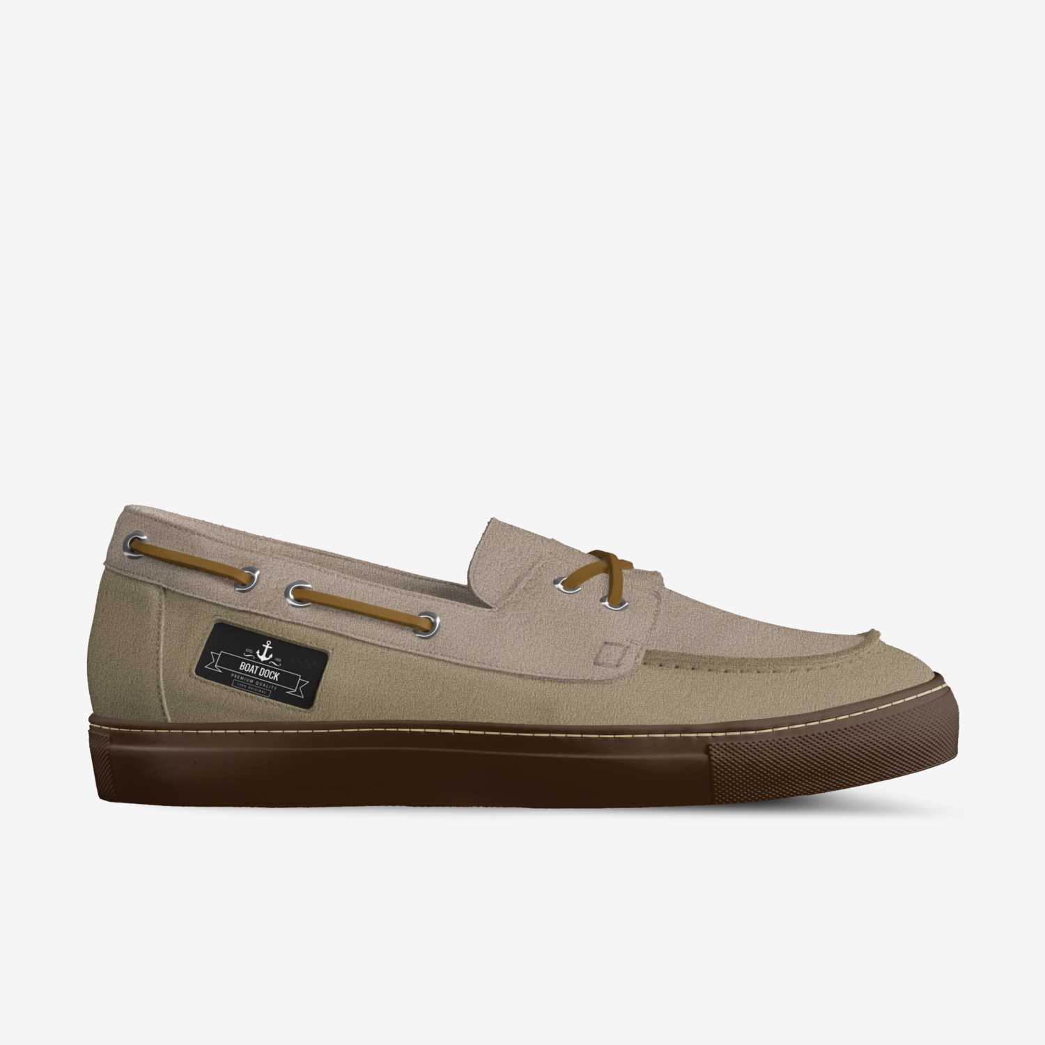 Boat dock custom made in Italy shoes by Keegan Jones | Side view