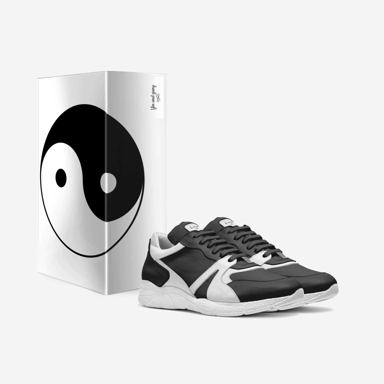 Yin and yang custom made in Italy shoes by Anthony Woisin | Box view