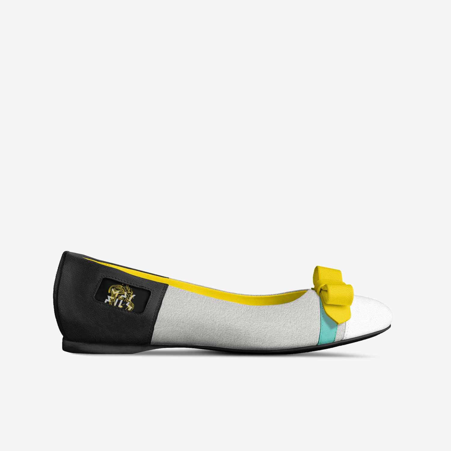Gold rose custom made in Italy shoes by May Fils | Side view