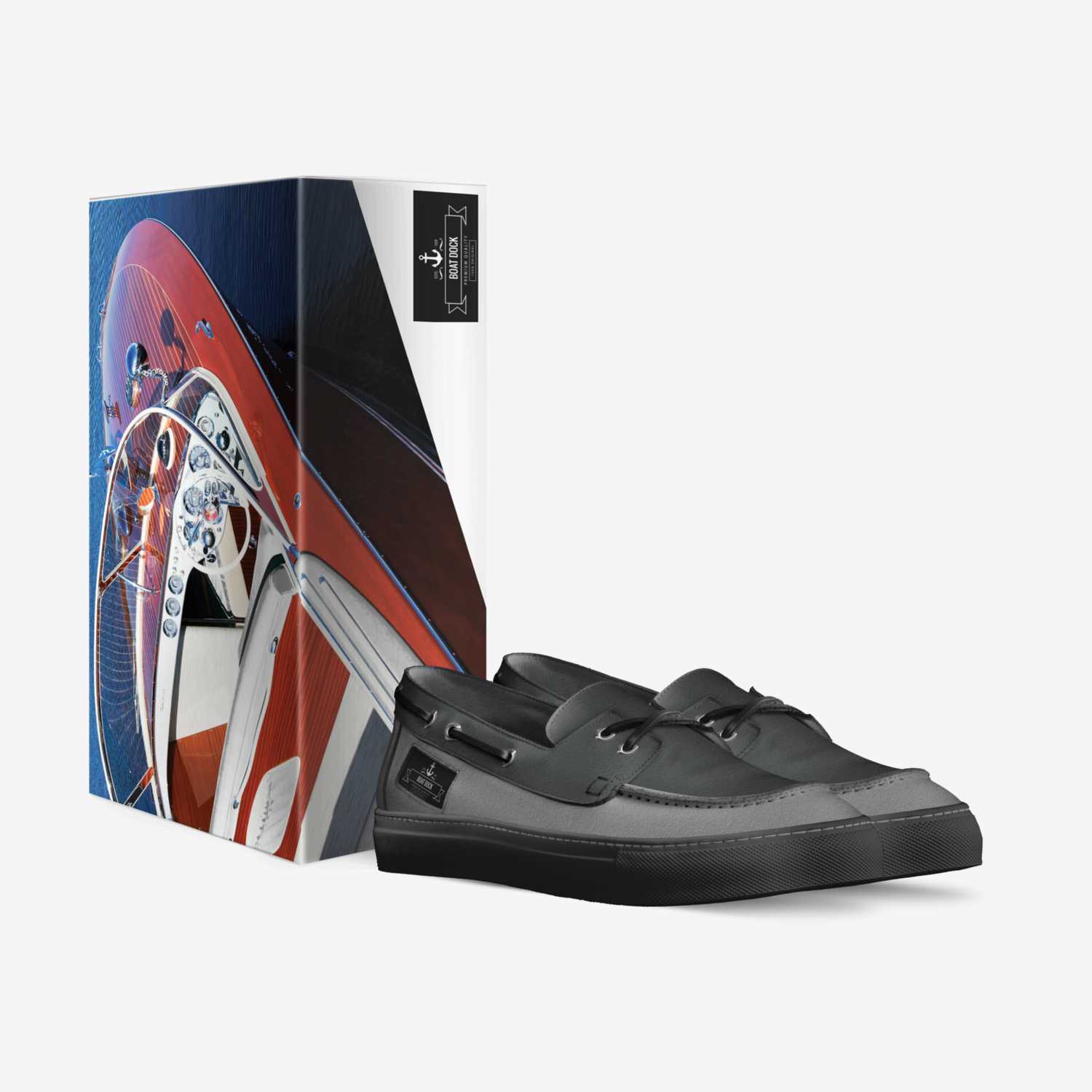 Boat Dock custom made in Italy shoes by Keegan Jones | Box view
