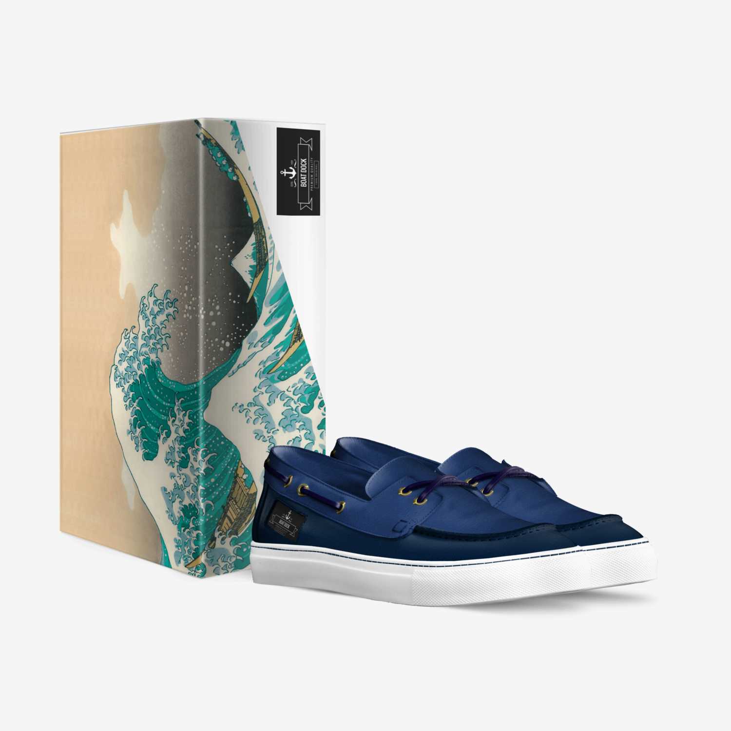 Boat Dock custom made in Italy shoes by Keegan Jones | Box view