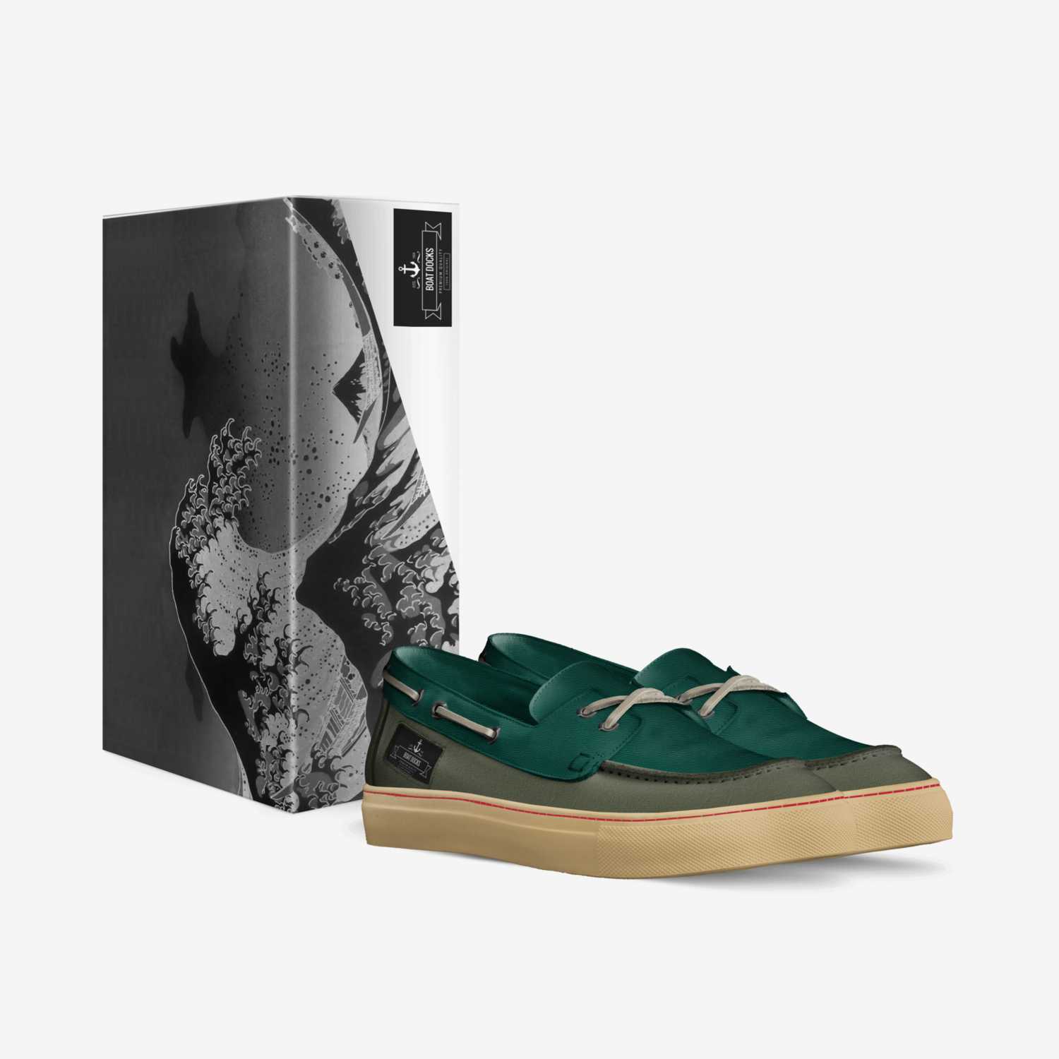 Boat Docks custom made in Italy shoes by Keegan Jones | Box view