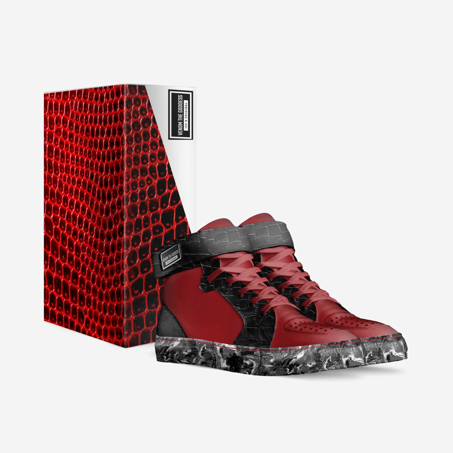 Venom Red custom made in Italy shoes by Shaletha Taylor | Box view