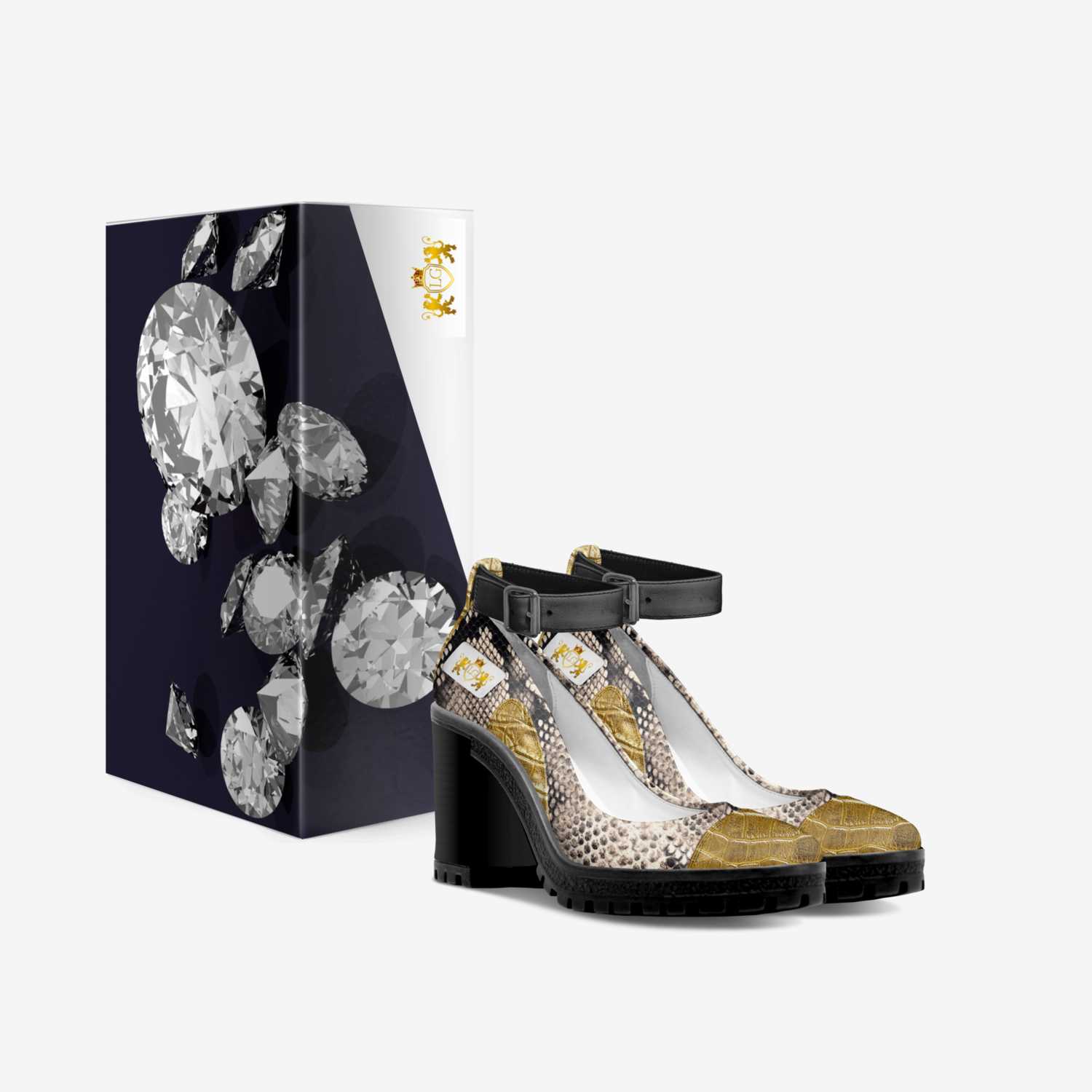 LG ladies nightout custom made in Italy shoes by Legrand Whitt | Box view
