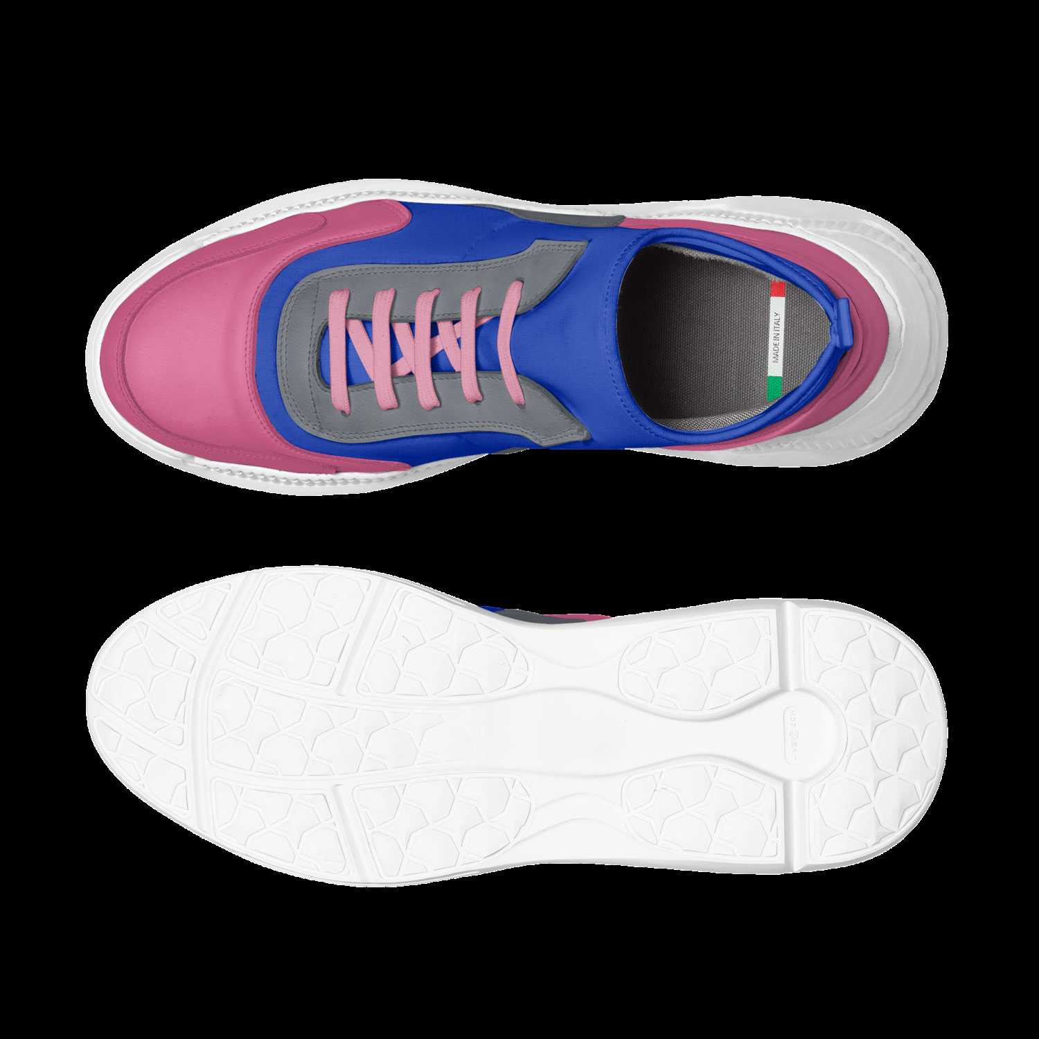 The pink and blue shoe store