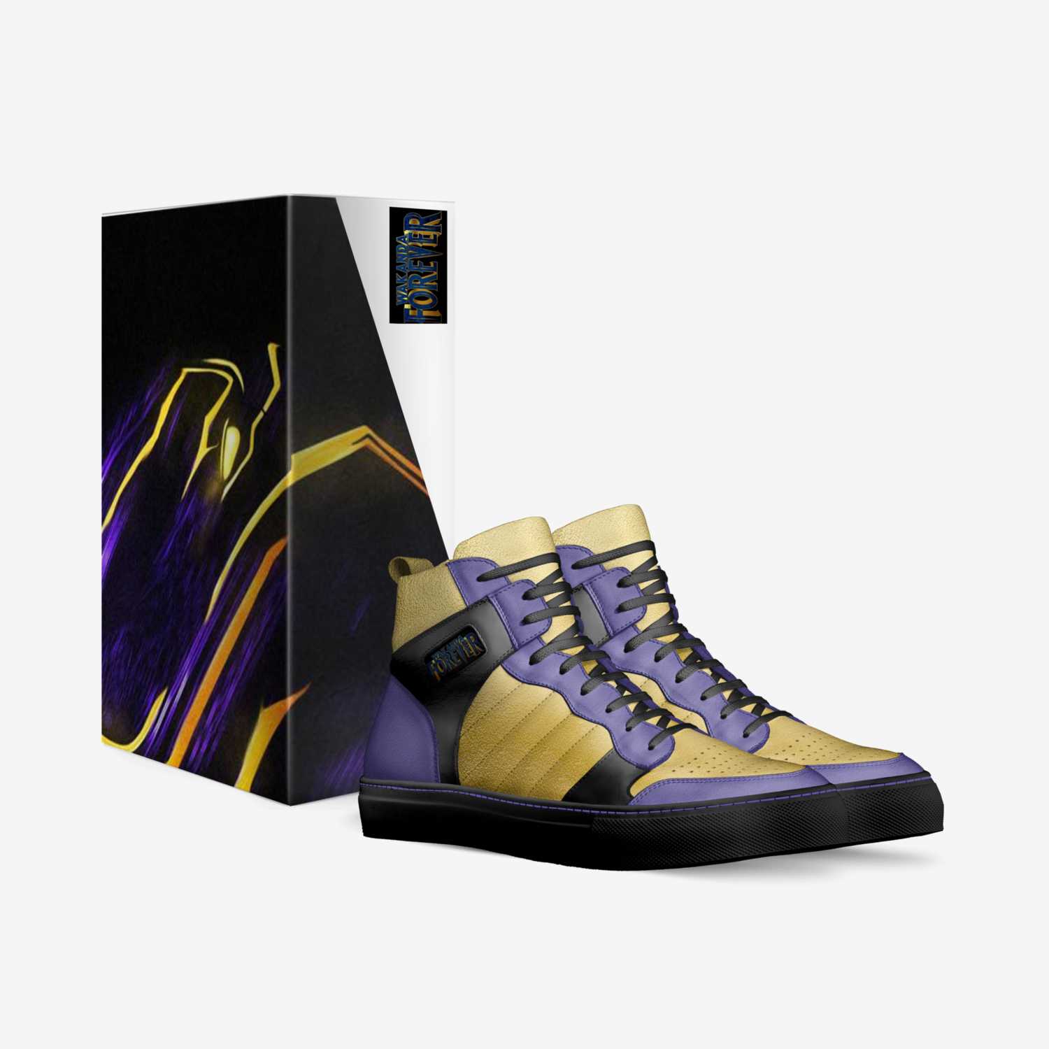 Wakanda Forever 2 custom made in Italy shoes by Shawn Mcnair | Box view