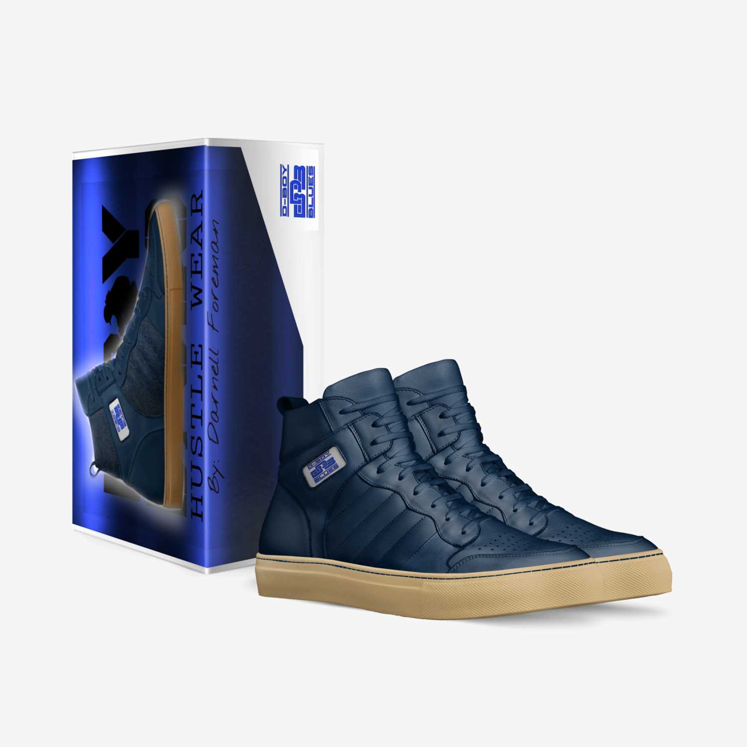 BLUEBERRY GUM DROP custom made in Italy shoes by Darnell Foreman | Box view