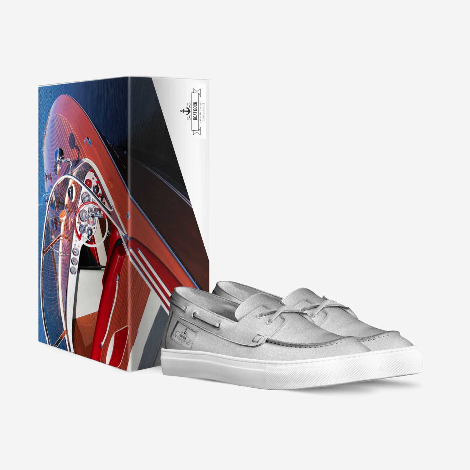 Boat Dock custom made in Italy shoes by Keegan Jones | Box view