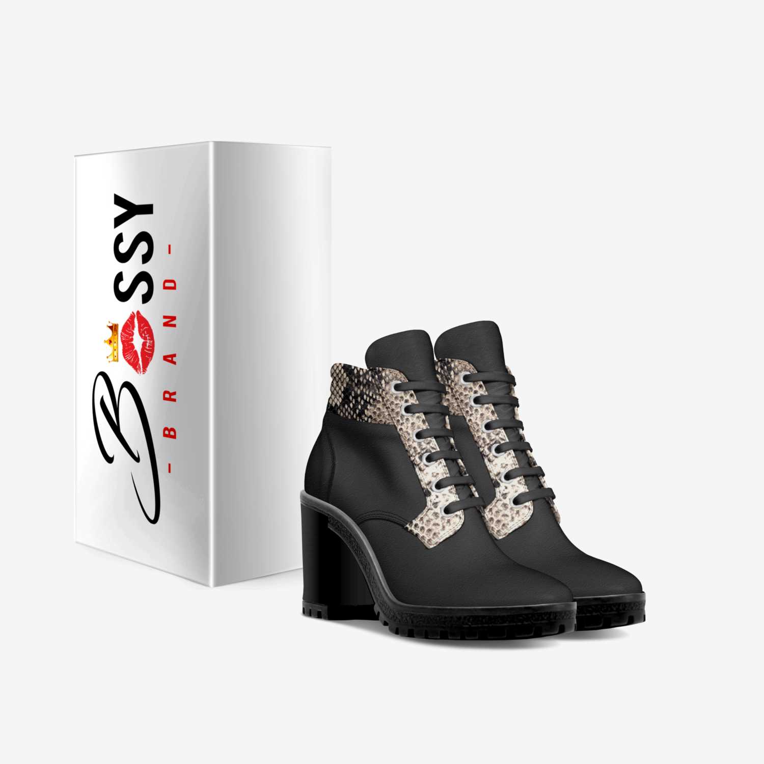 B.O.S.S.Y. brand custom made in Italy shoes by Mika Campbell | Box view