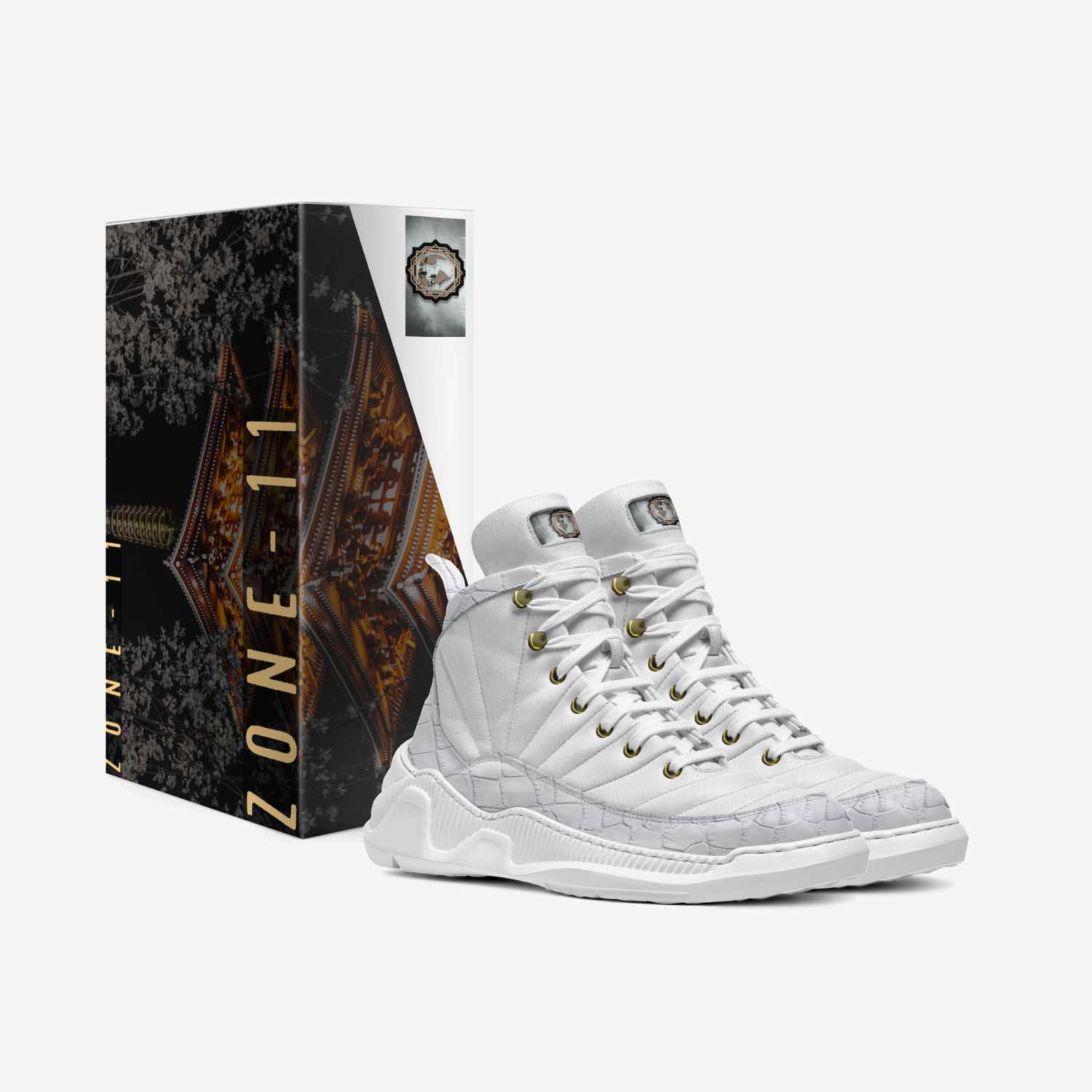 New Gold. ByZone11 custom made in Italy shoes by Derrick Williams | Box view