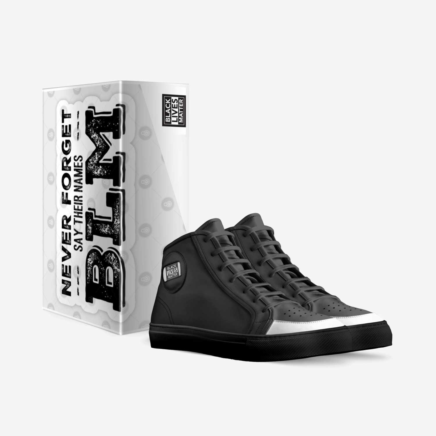 BLM  REST IN POWER custom made in Italy shoes by Marvin Brown | Box view