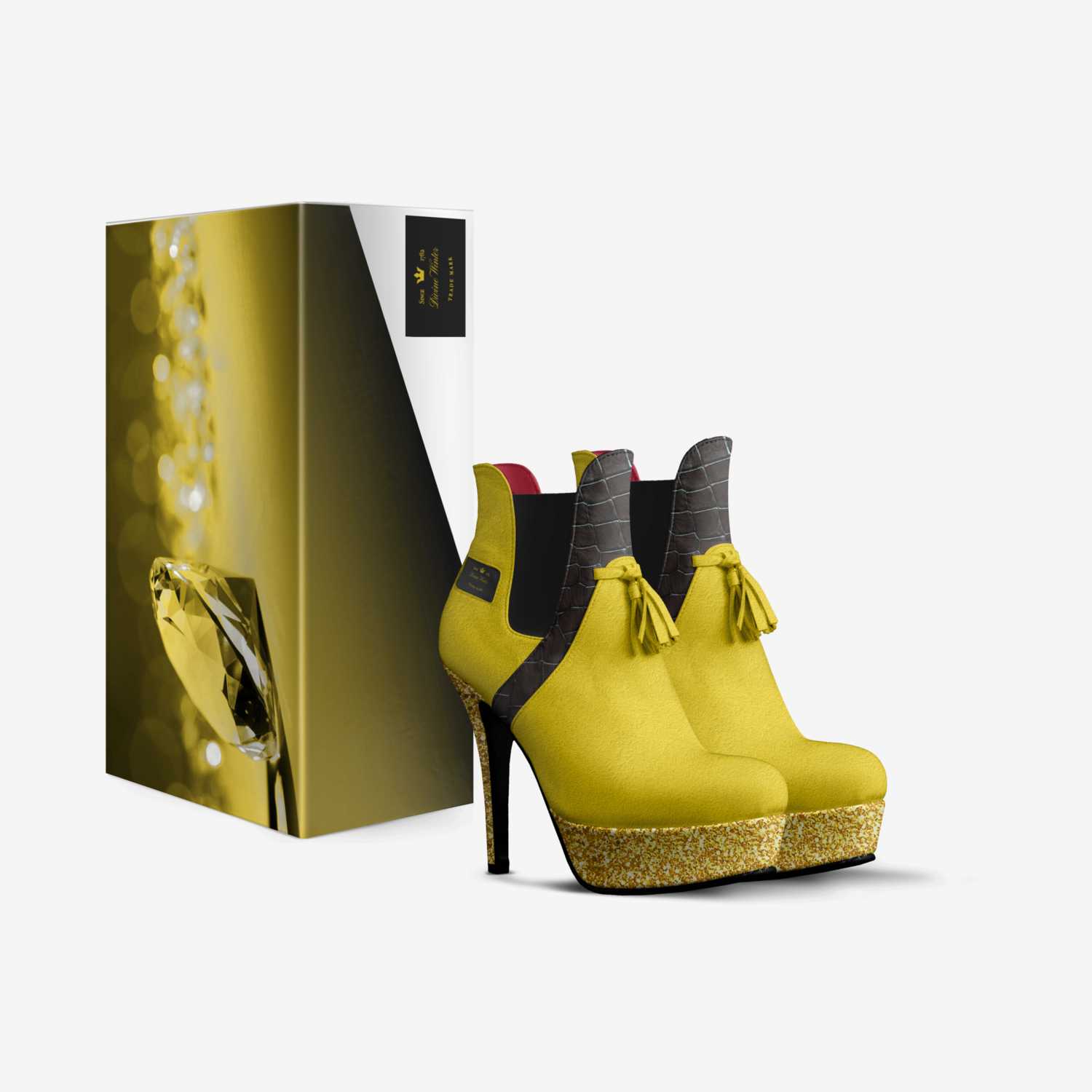 Divine Winter custom made in Italy shoes by Amira Bady | Box view