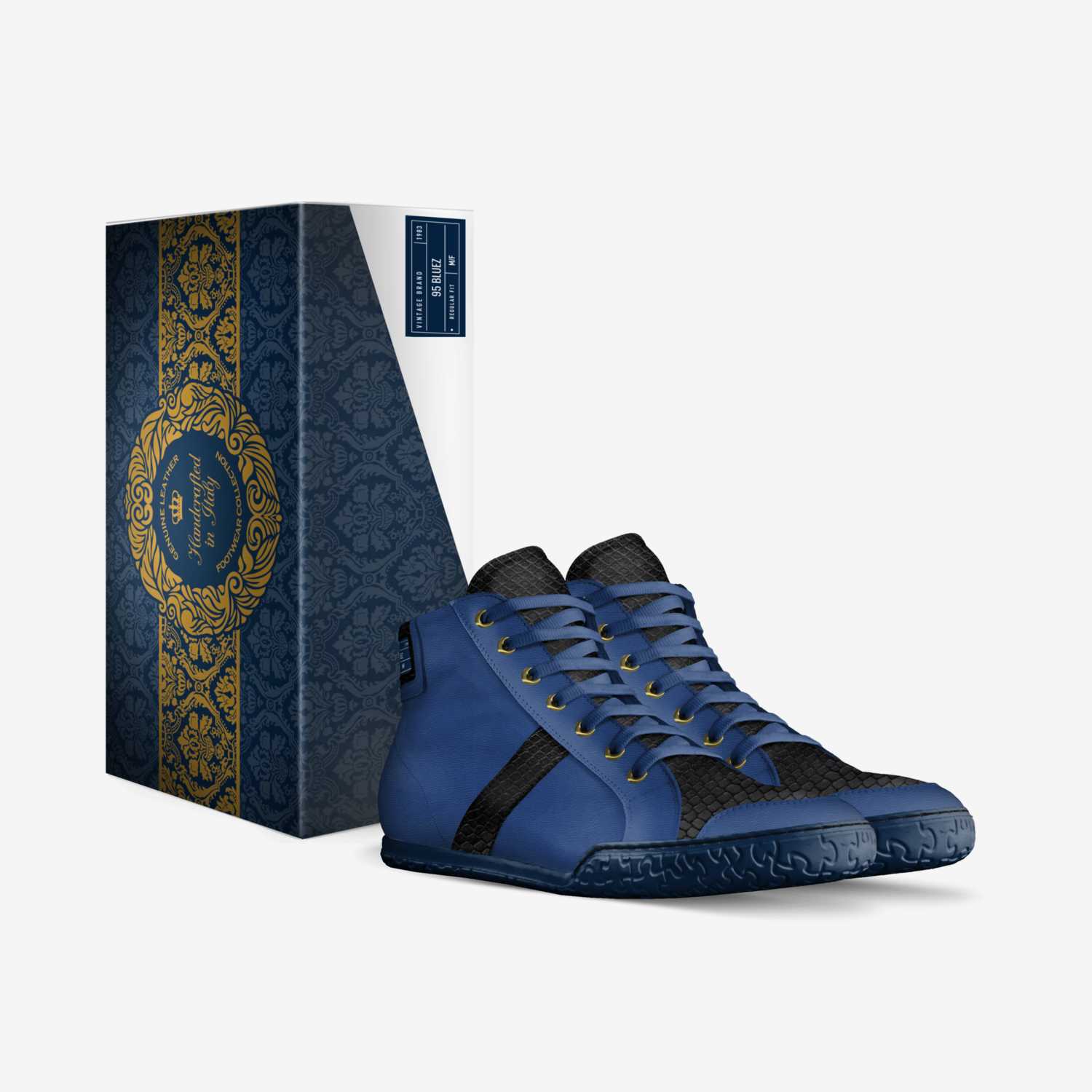 95 BLUEZ custom made in Italy shoes by Edward Baxter | Box view
