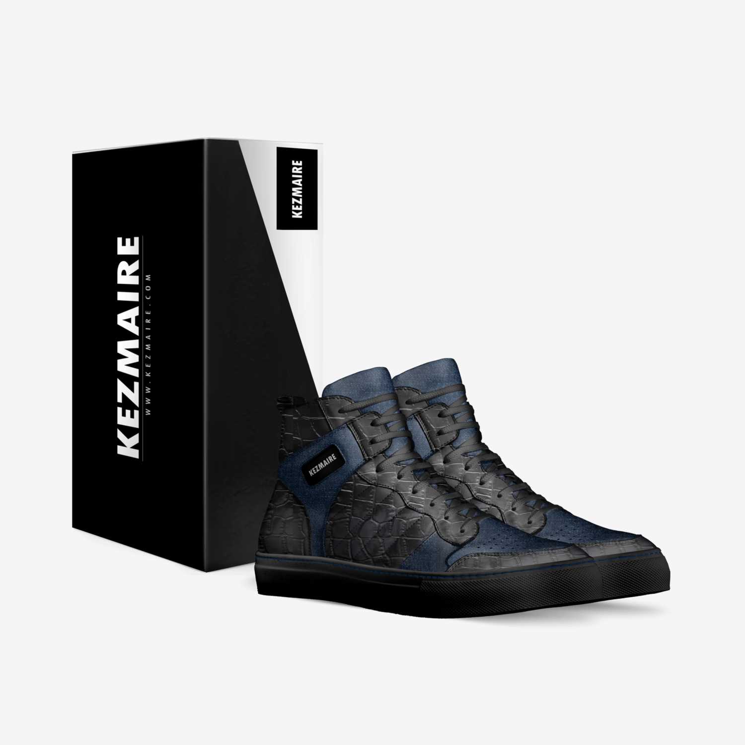 Roxi Denim R5 custom made in Italy shoes by Kezmaire Brand | Box view