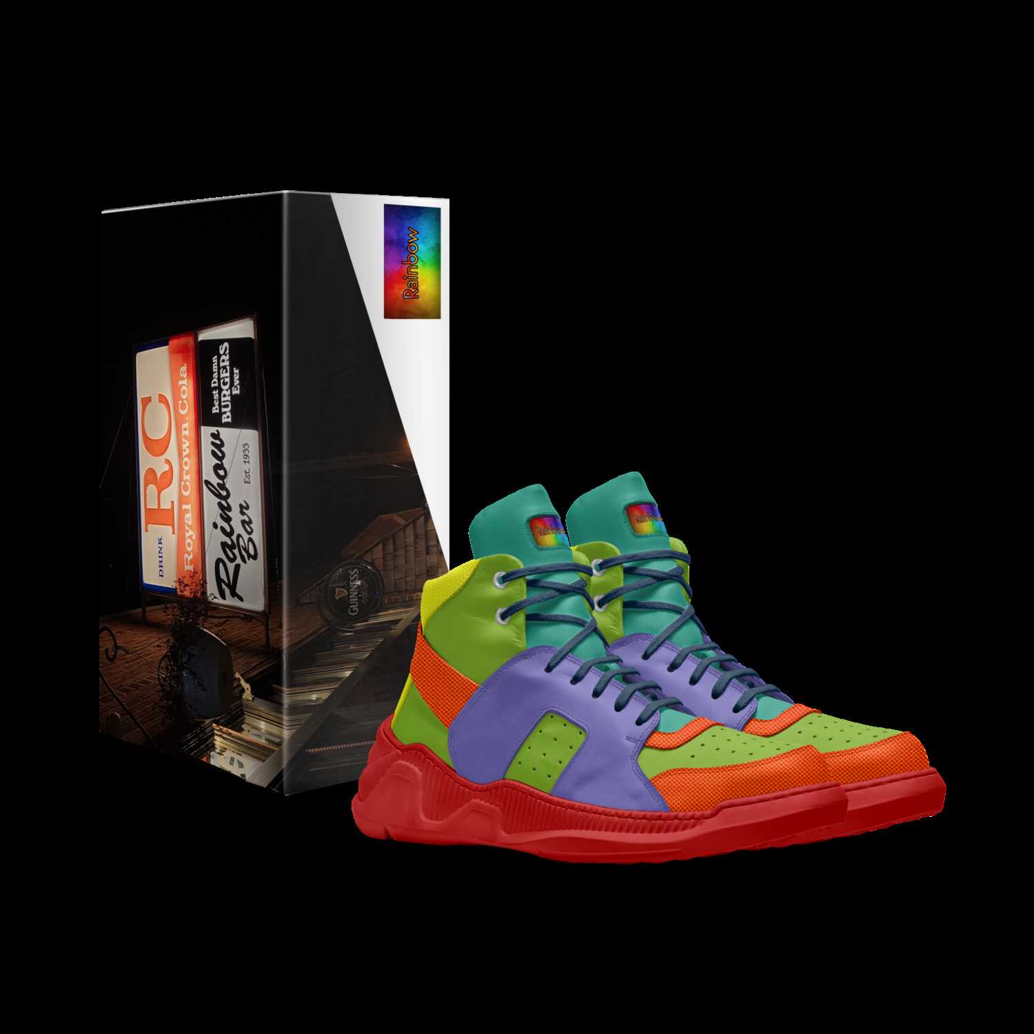 Rainbow burberry shoes clearance