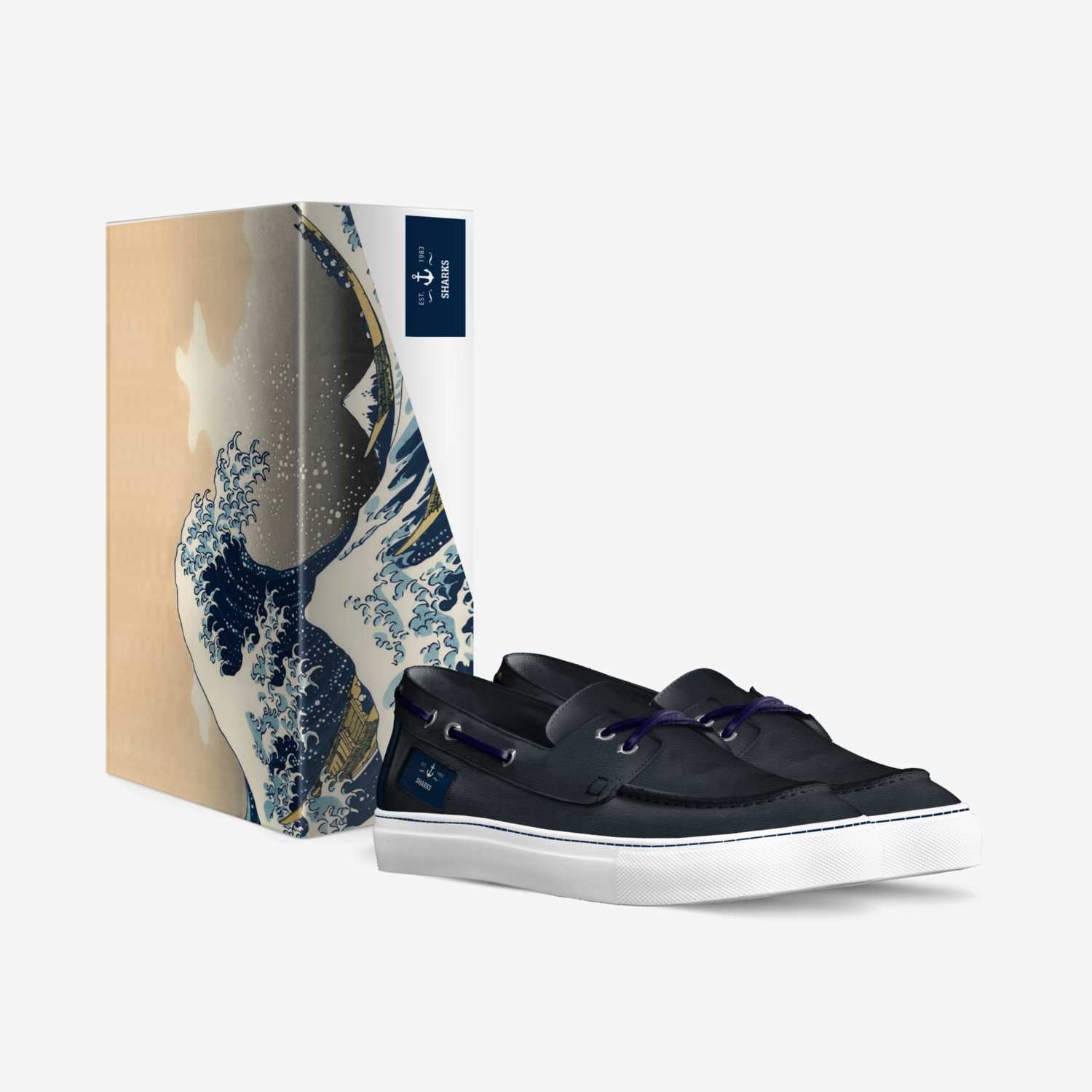 SHARKS  custom made in Italy shoes by Bill Porter | Box view