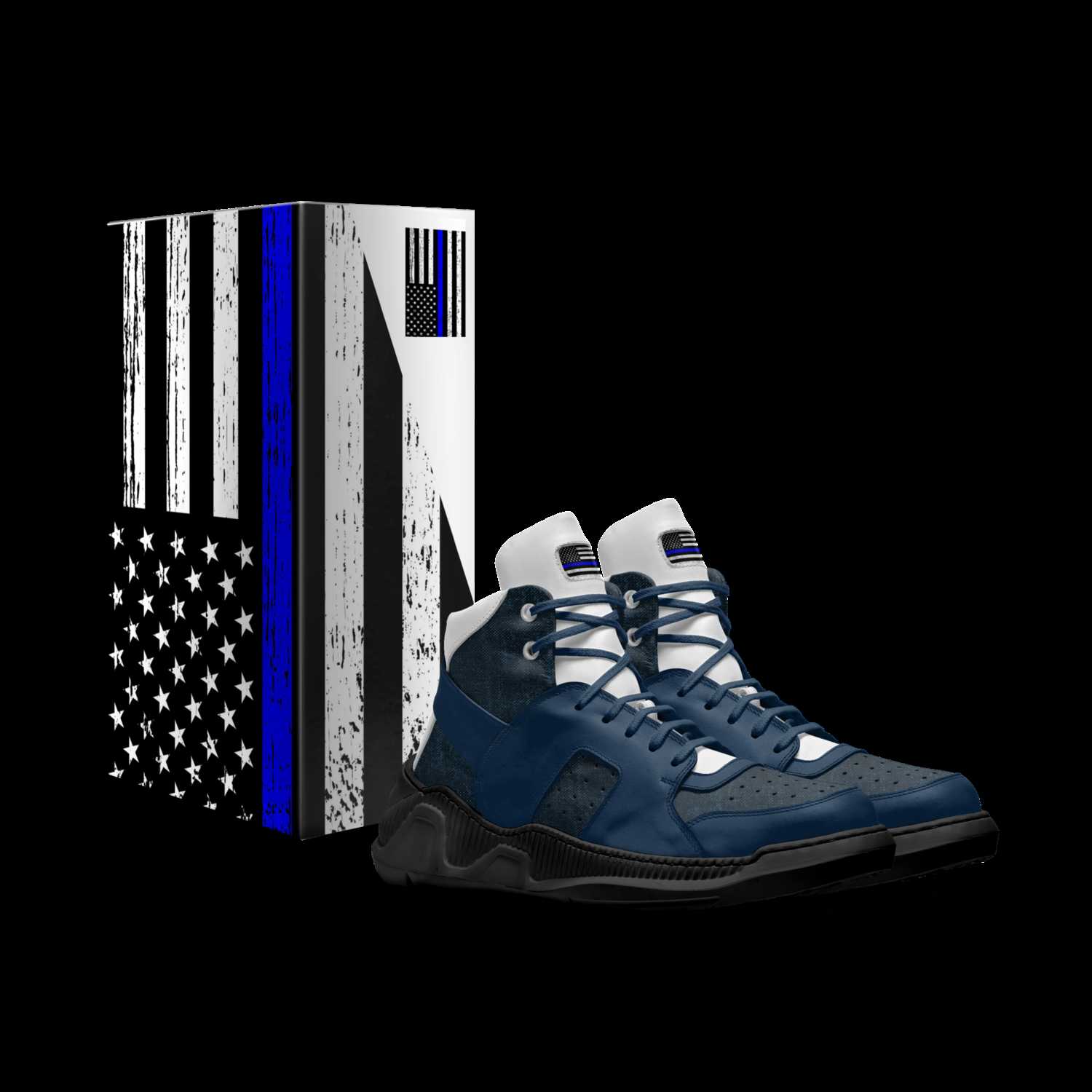 Thin blue line shoe store