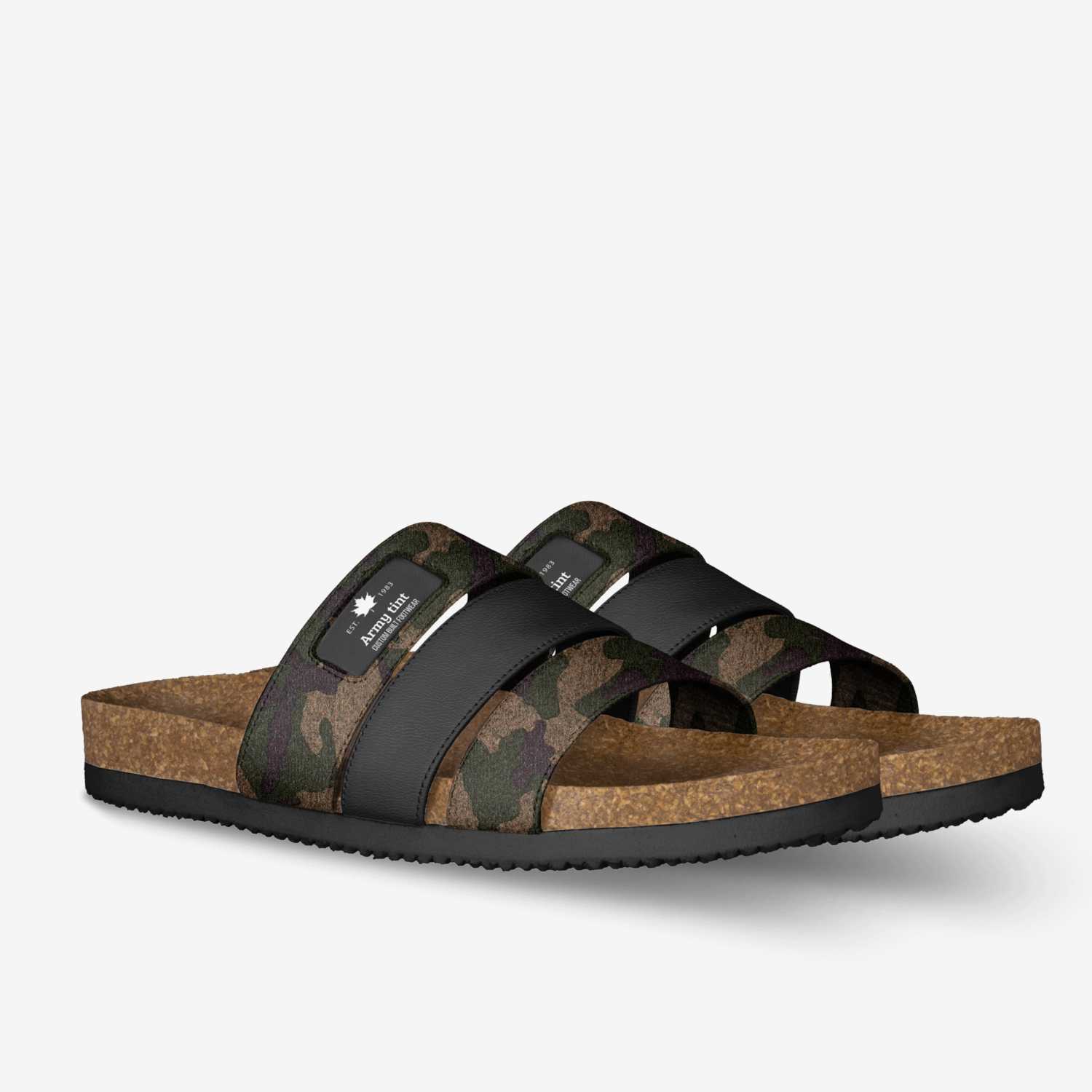 Army tint custom made in Italy shoes by Gregory Dornners | Double view