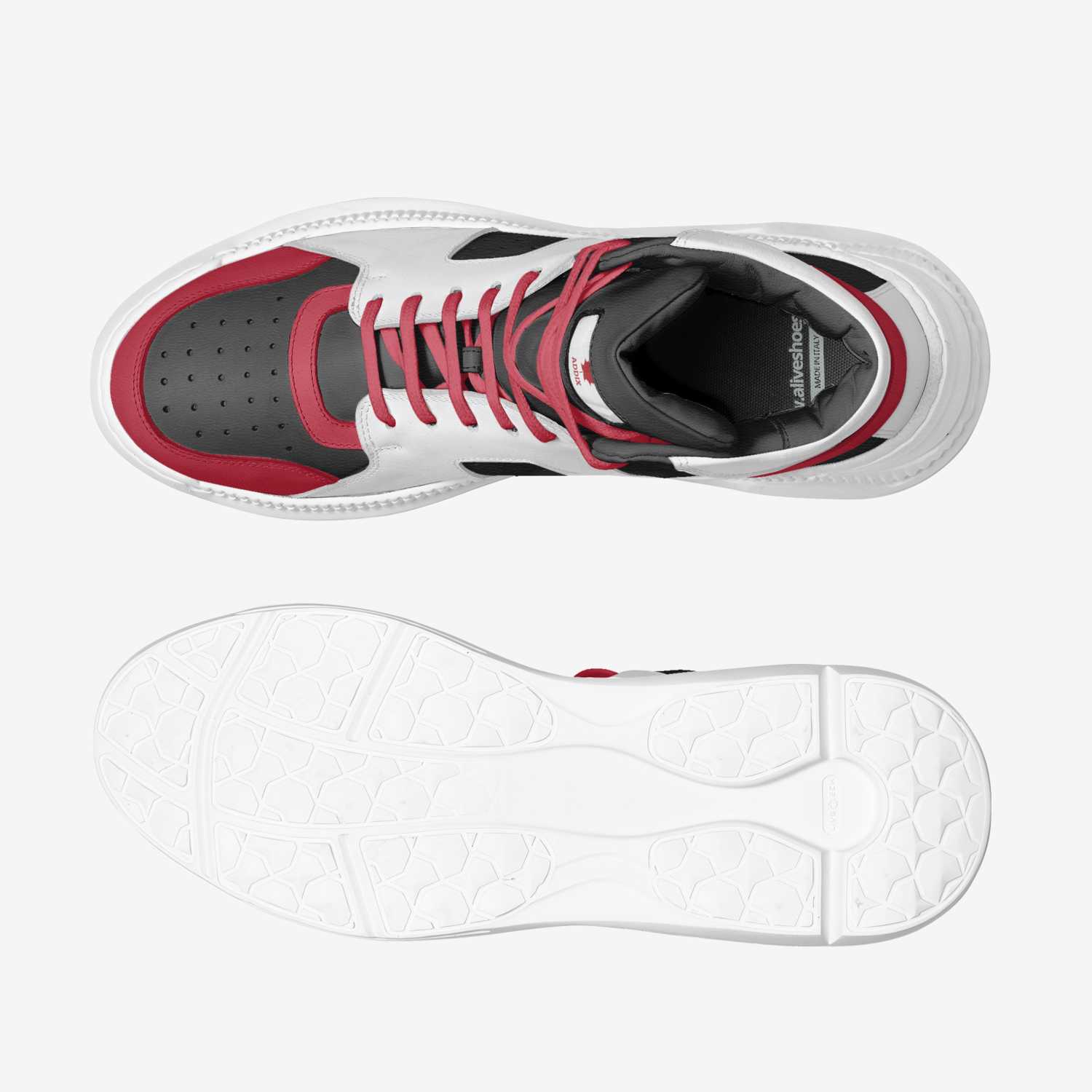 ADDIX custom made in Italy shoes by Arib Whitfield | Top view