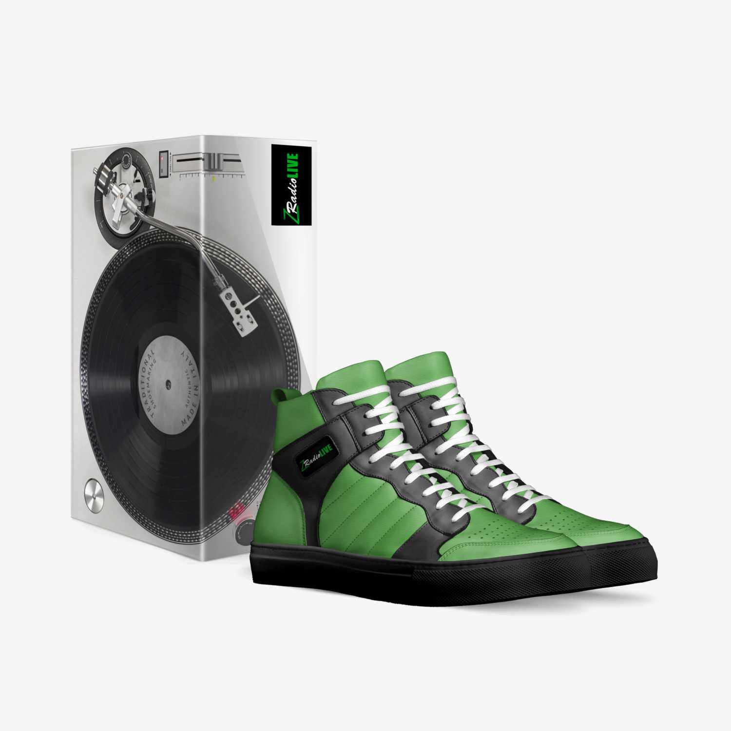 Z Radio Live custom made in Italy shoes by Zach Feldman | Box view
