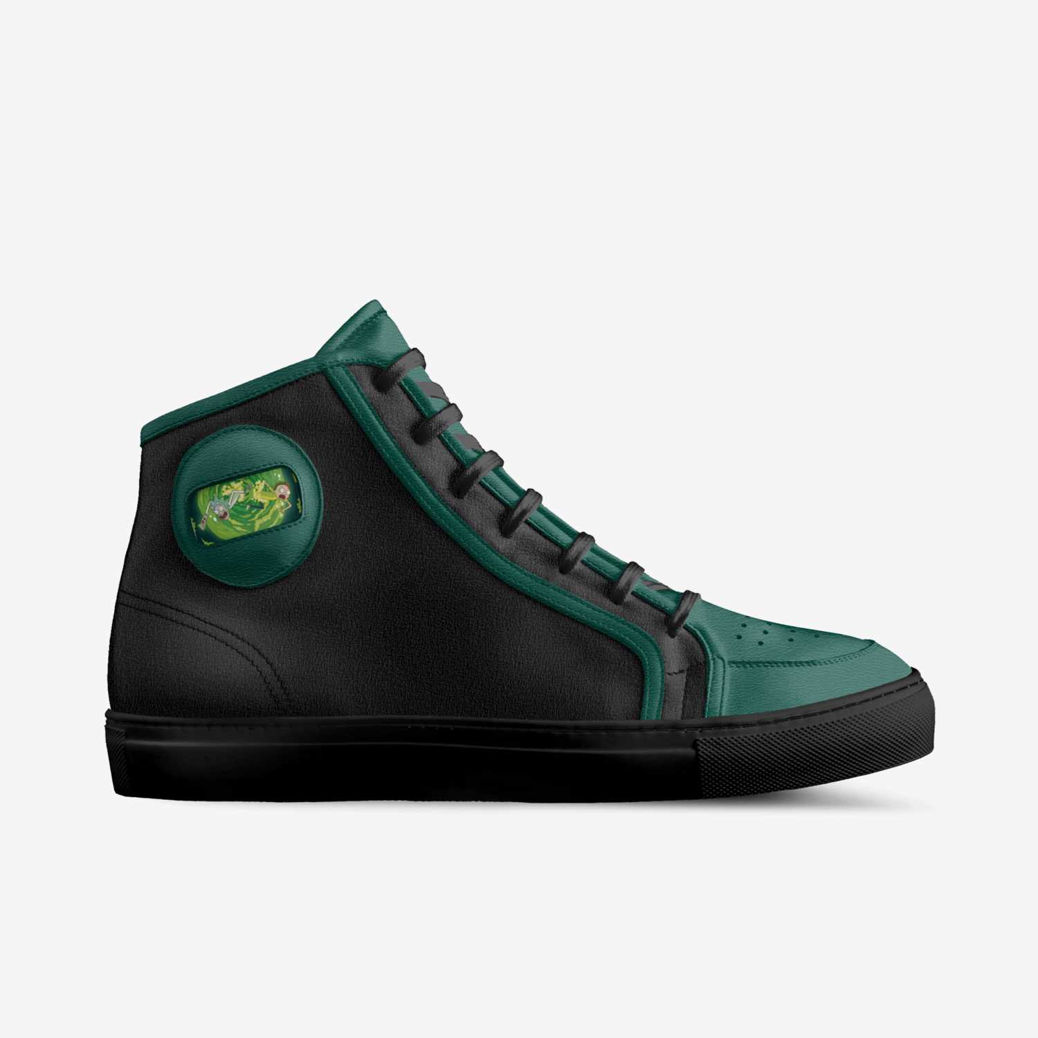 Rick And Morty custom made in Italy shoes by İrem Özmen | Side view