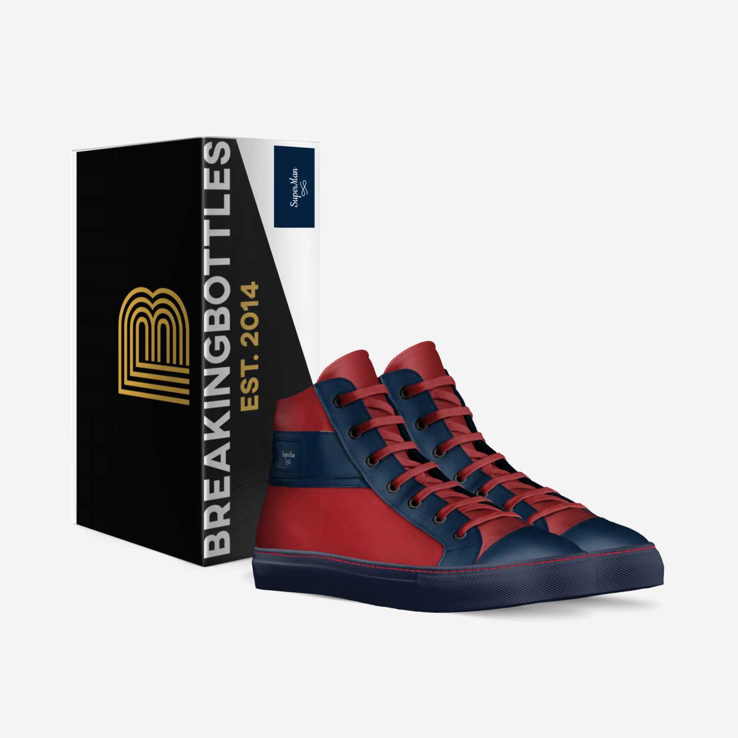 SuperMan custom made in Italy shoes by Nicole Pascale | Box view