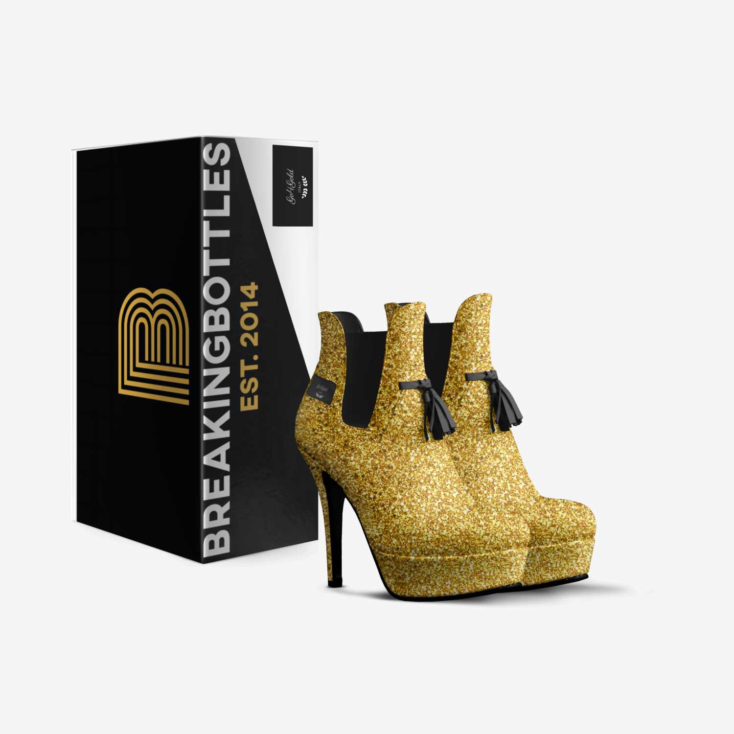 Go4Gold custom made in Italy shoes by Nicole Pascale | Box view
