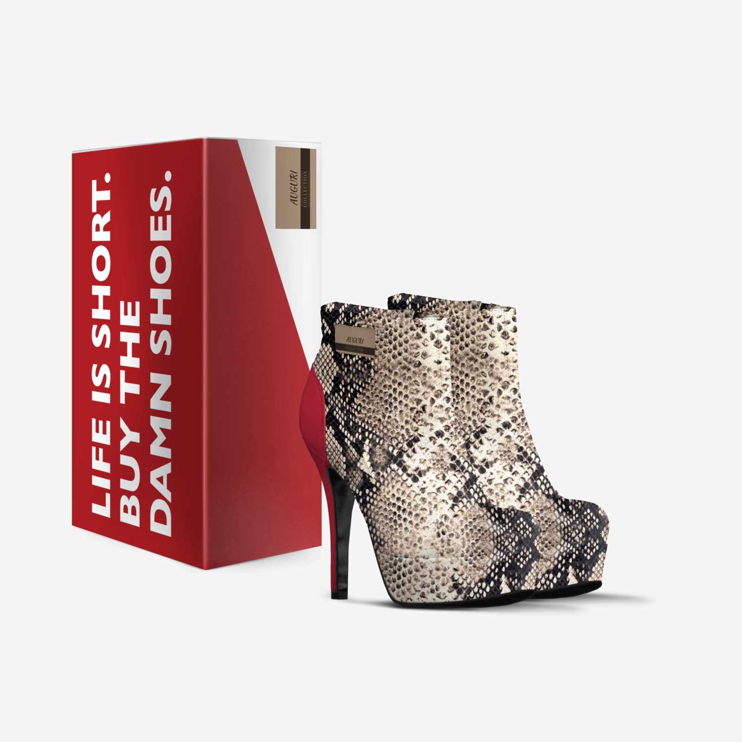 Double C custom made in Italy shoes by Kanitra Barrett | Box view