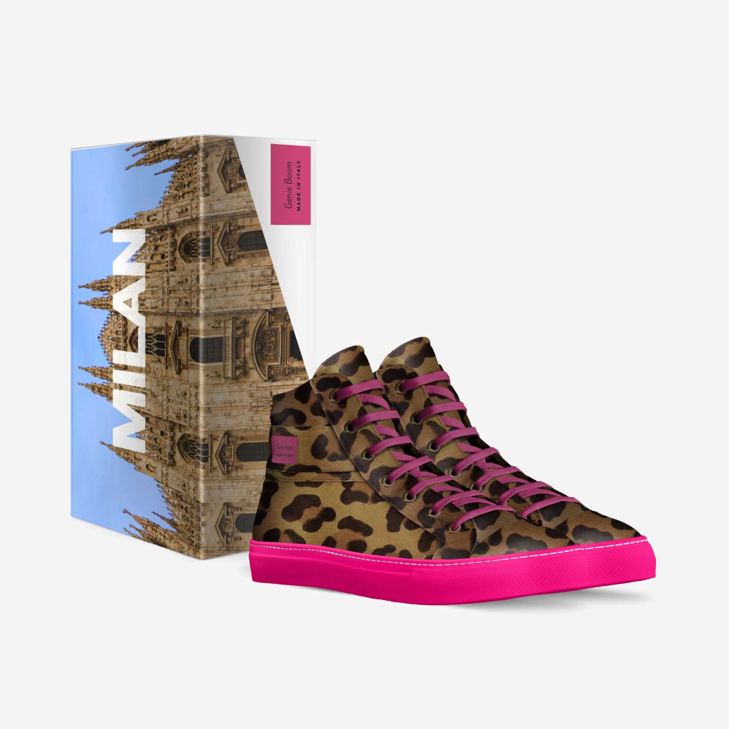 Genie Boom custom made in Italy shoes by Monet Merchand | Box view