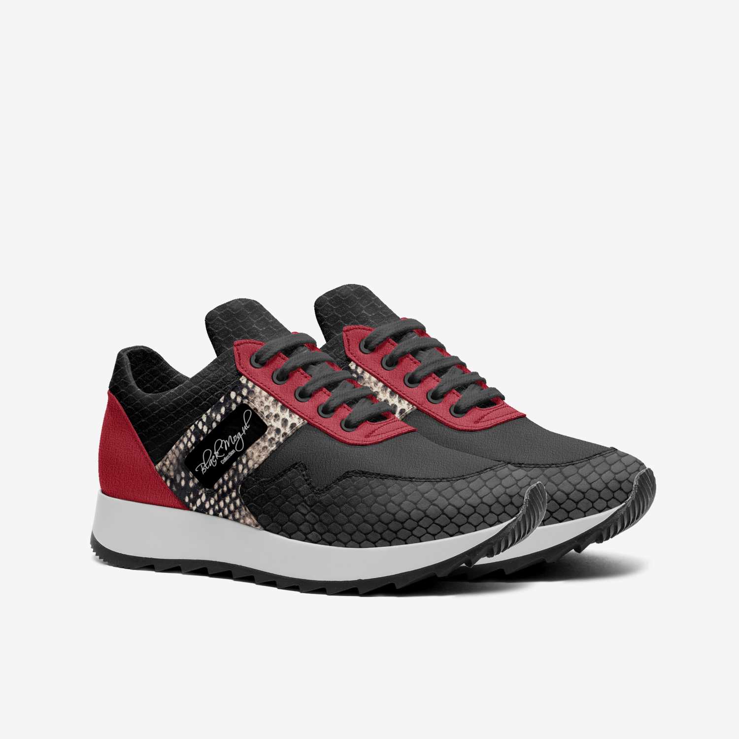 MOGUL KID RUNNER custom made in Italy shoes by Black Mogul Collection | Double view