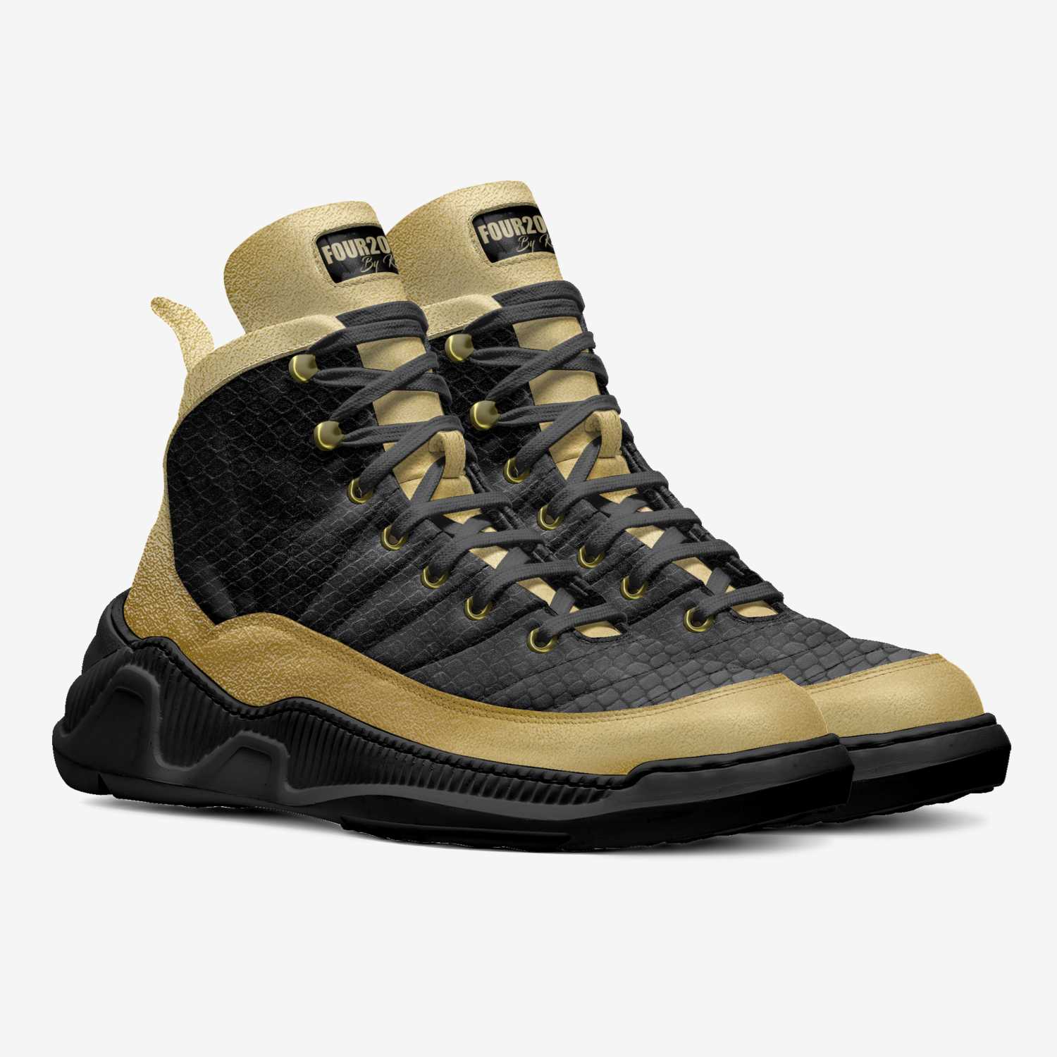 FOUR20-TRIPLE G custom made in Italy shoes by Jeffrey "king" Robinson Sr | Double view