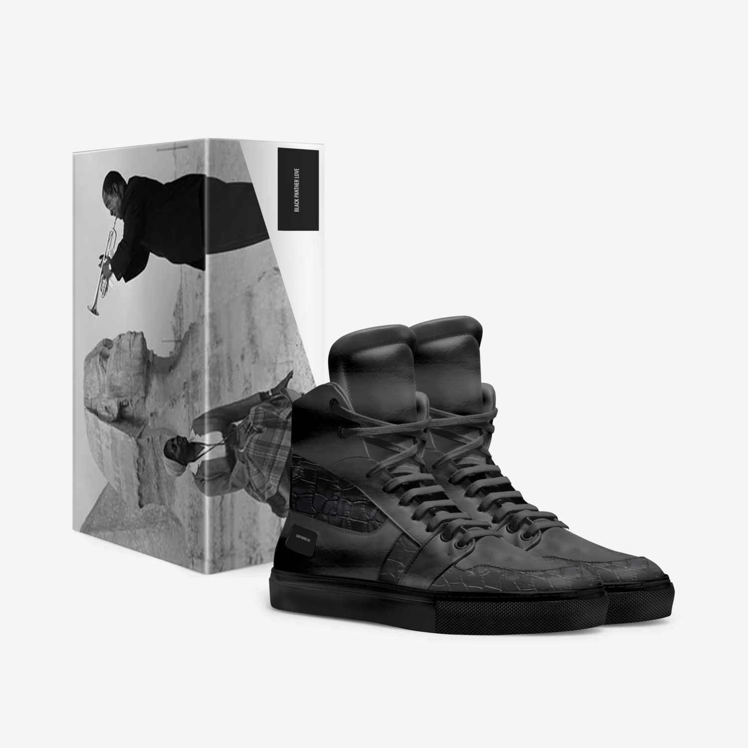 Black Panther Love custom made in Italy shoes by Mansa Ace^2 | Box view