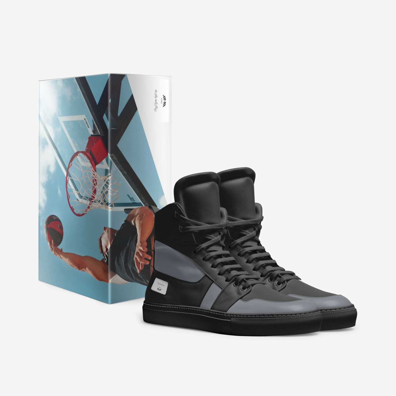 RizzTyme high top custom made in Italy shoes by Rodney Jones | Box view