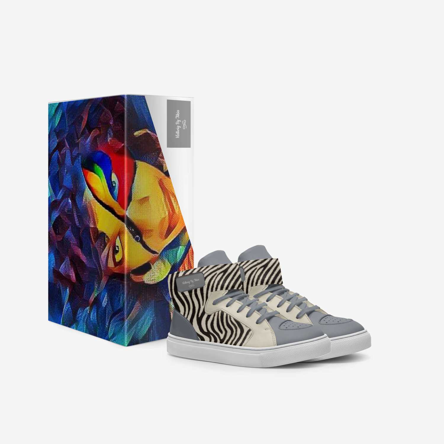 African Zebra Jr. custom made in Italy shoes by Tikia Hellwig | Box view