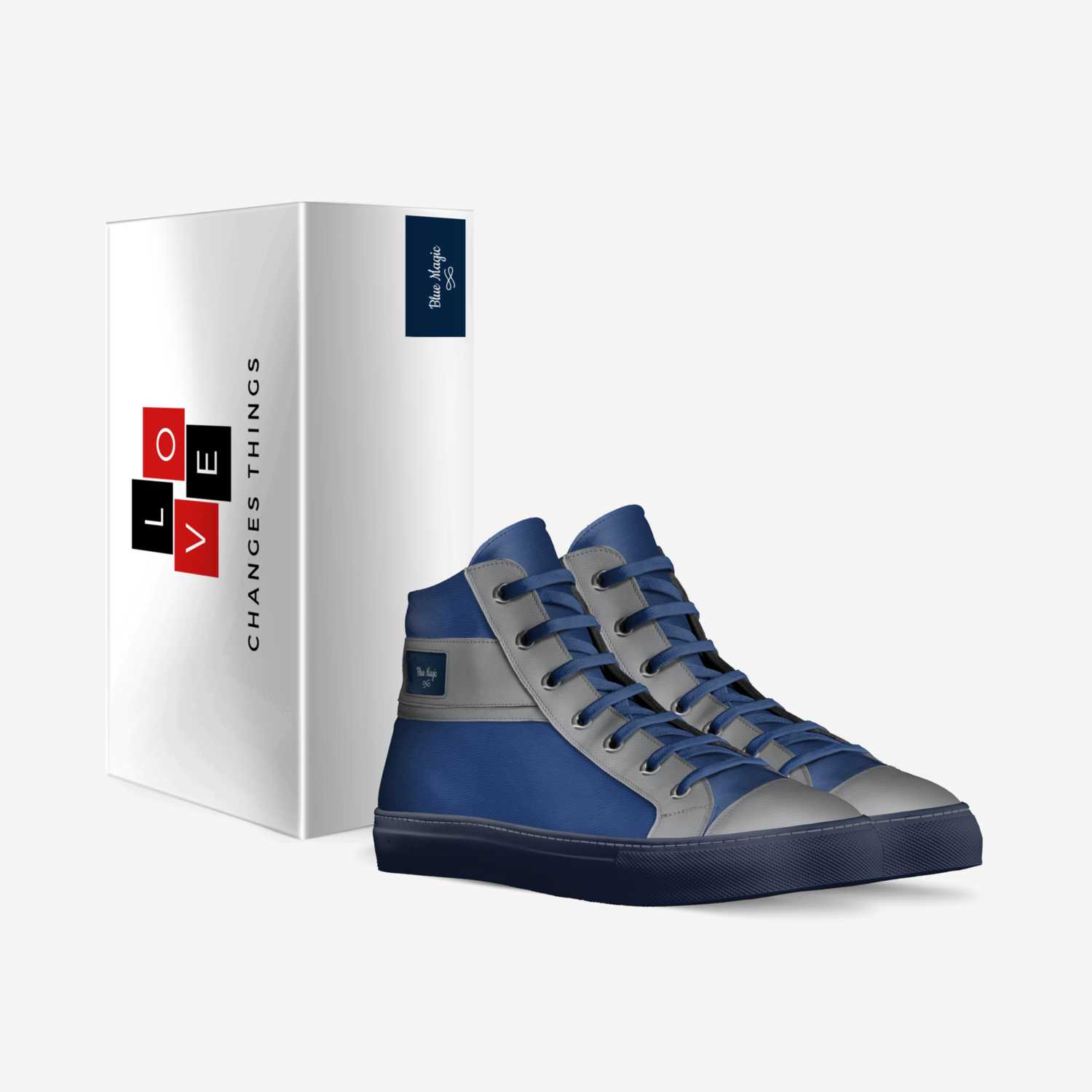 Blue Magic custom made in Italy shoes by Love Changes Things | Box view